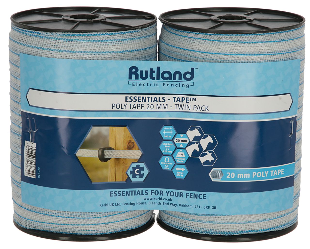 Essentials Poly Tape 20mm (200m) Twin Pack