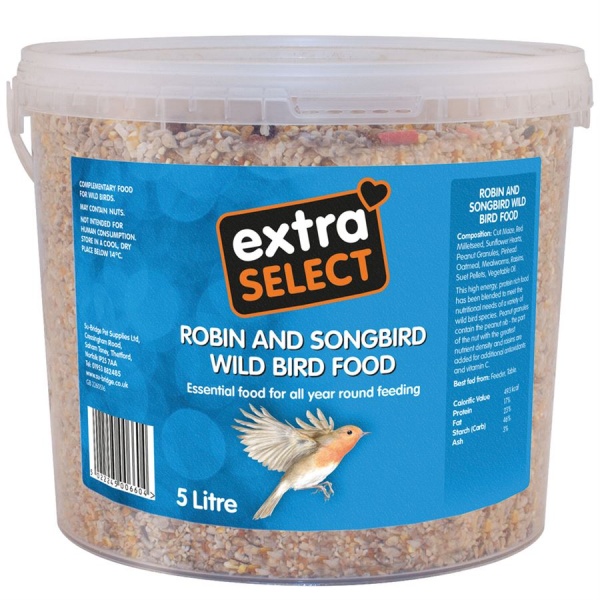 Extra Select Wild Bird Food Bucket Robin & Songbird