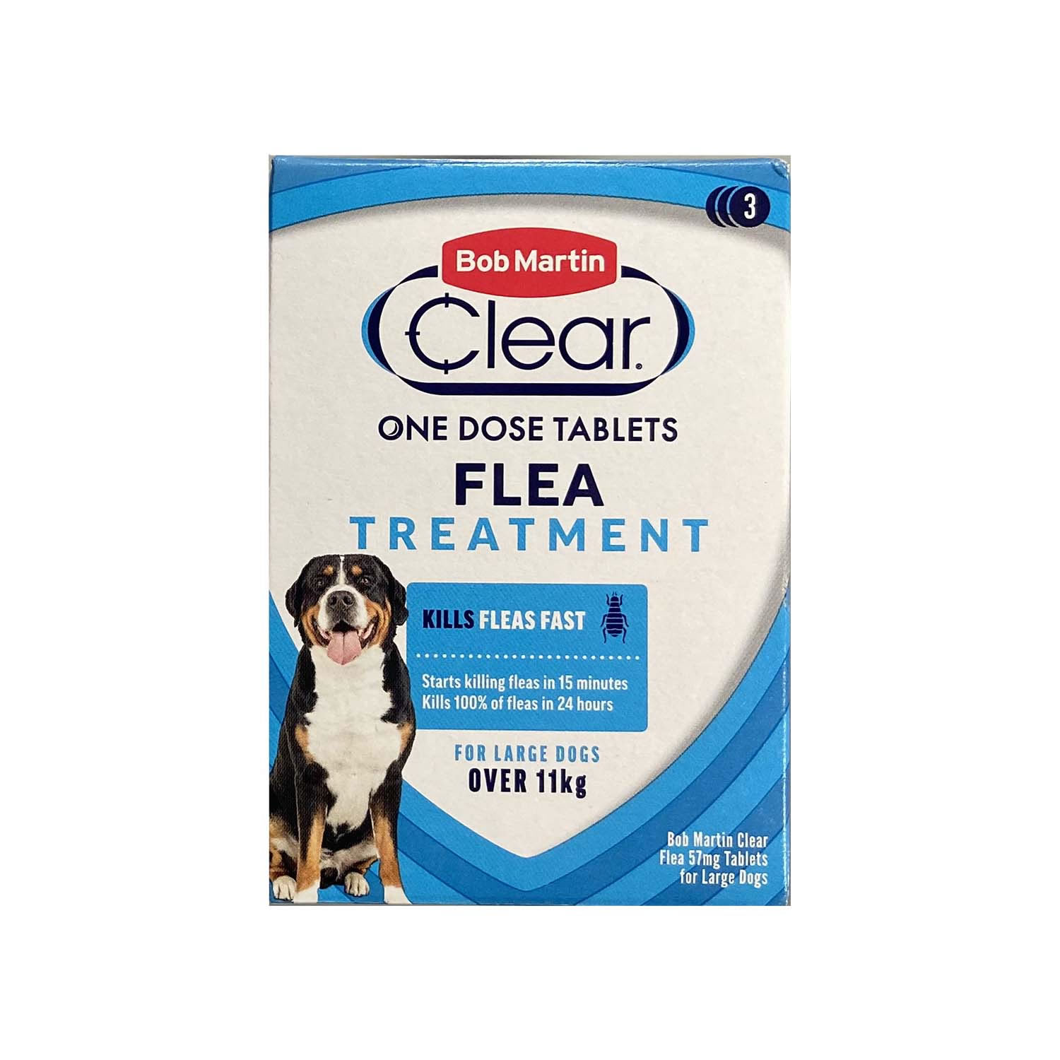 BOB MARTIN CLEAR FLEA TABLETS FOR LARGE DOGS OVER 11KG BOB MARTIN CLEAR FLEA TABLETS FOR LARGE DOGS OVER 11KG 3 PACK  3 PACK