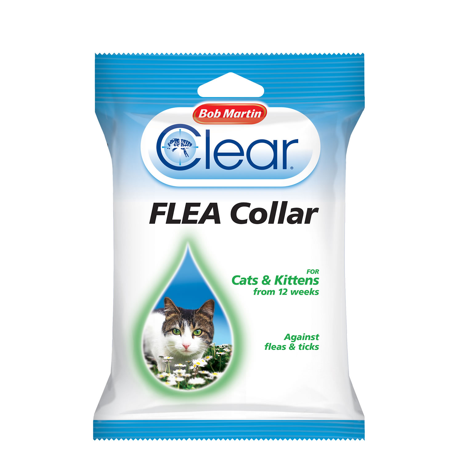 BOB MARTIN CLEAR FLEA COLLAR FOR CATS & KITTENS BOB MARTIN CLEAR FLEA