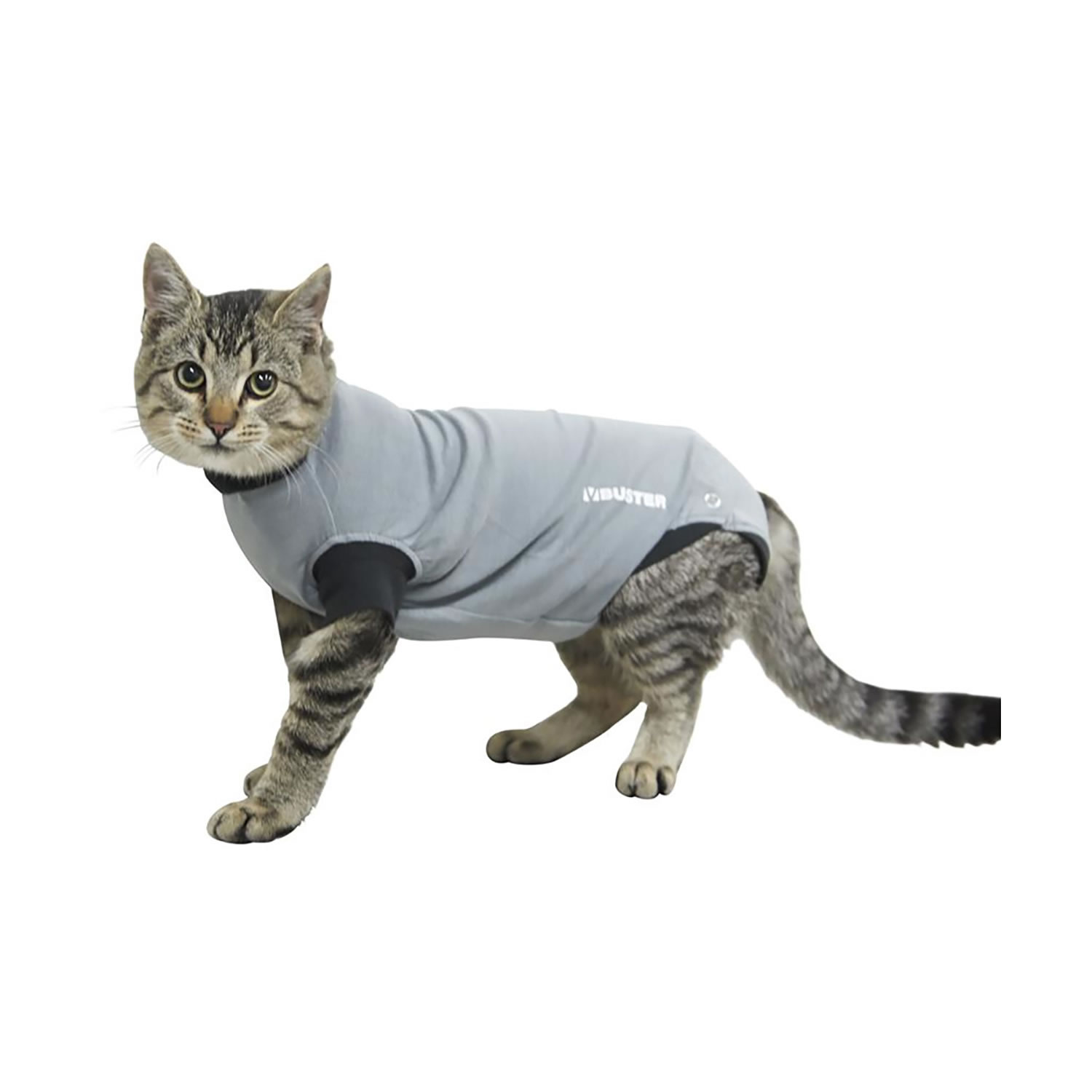 BUSTER BODY SUIT FOR CATS BLACK/GREY XXSMALL