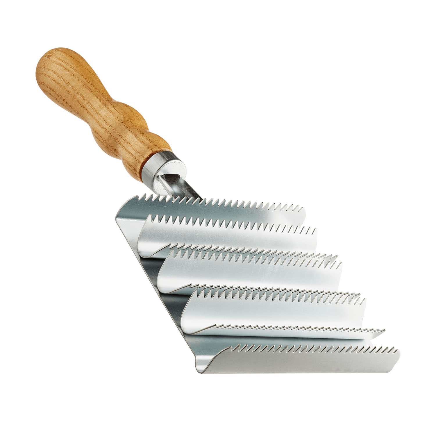 BITZ CURRY COMB METAL WITH HANDLE NATURAL