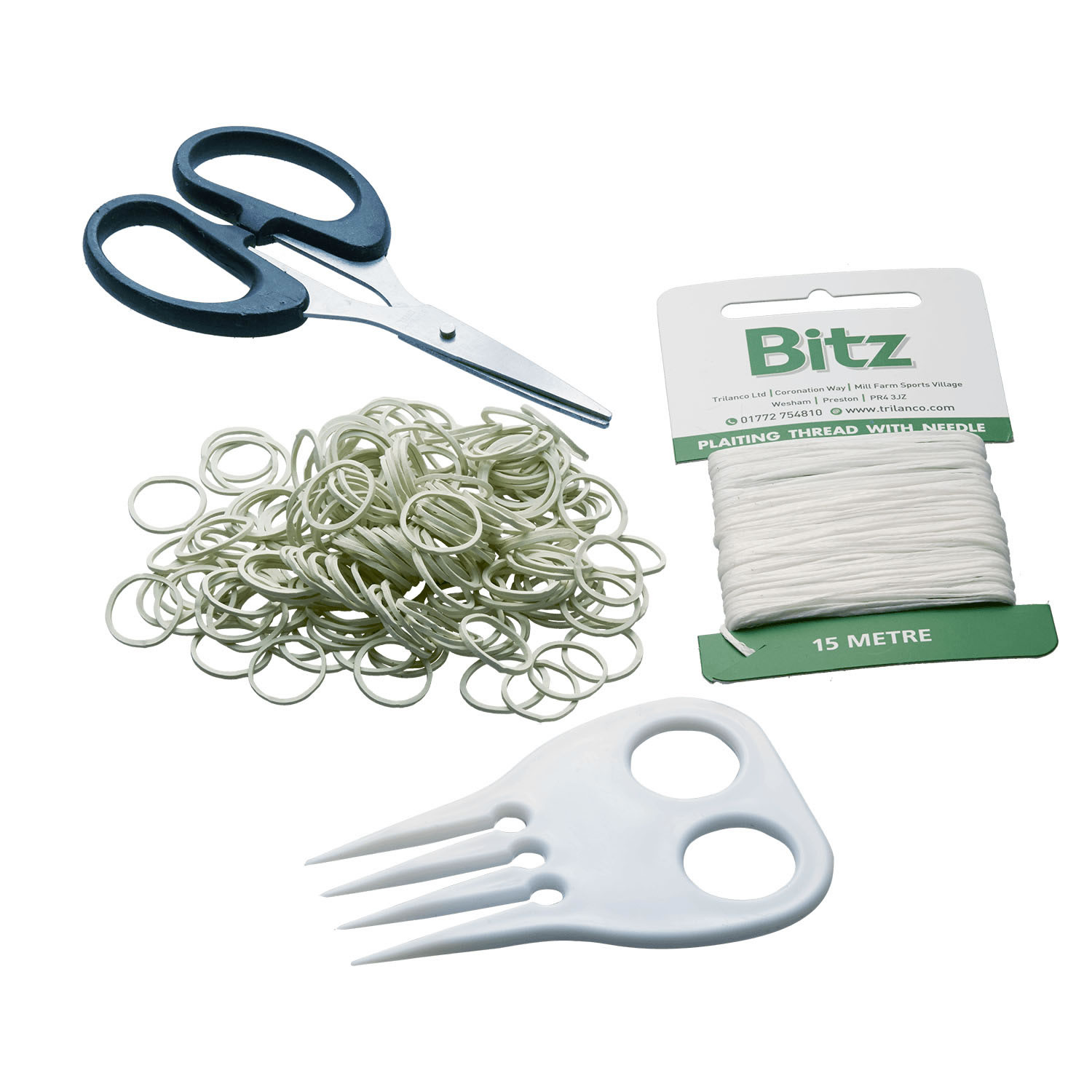 BITZ PLAITING KIT WHITE