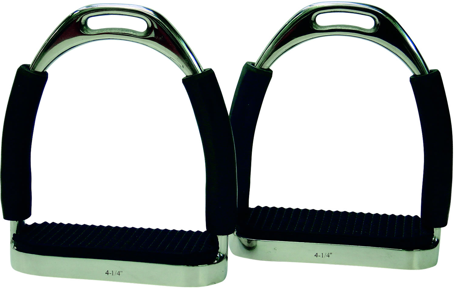 BITZ STIRRUPS FLEXI C/W TREADS  4.25'' (110mm) 4.25'' (110MM)