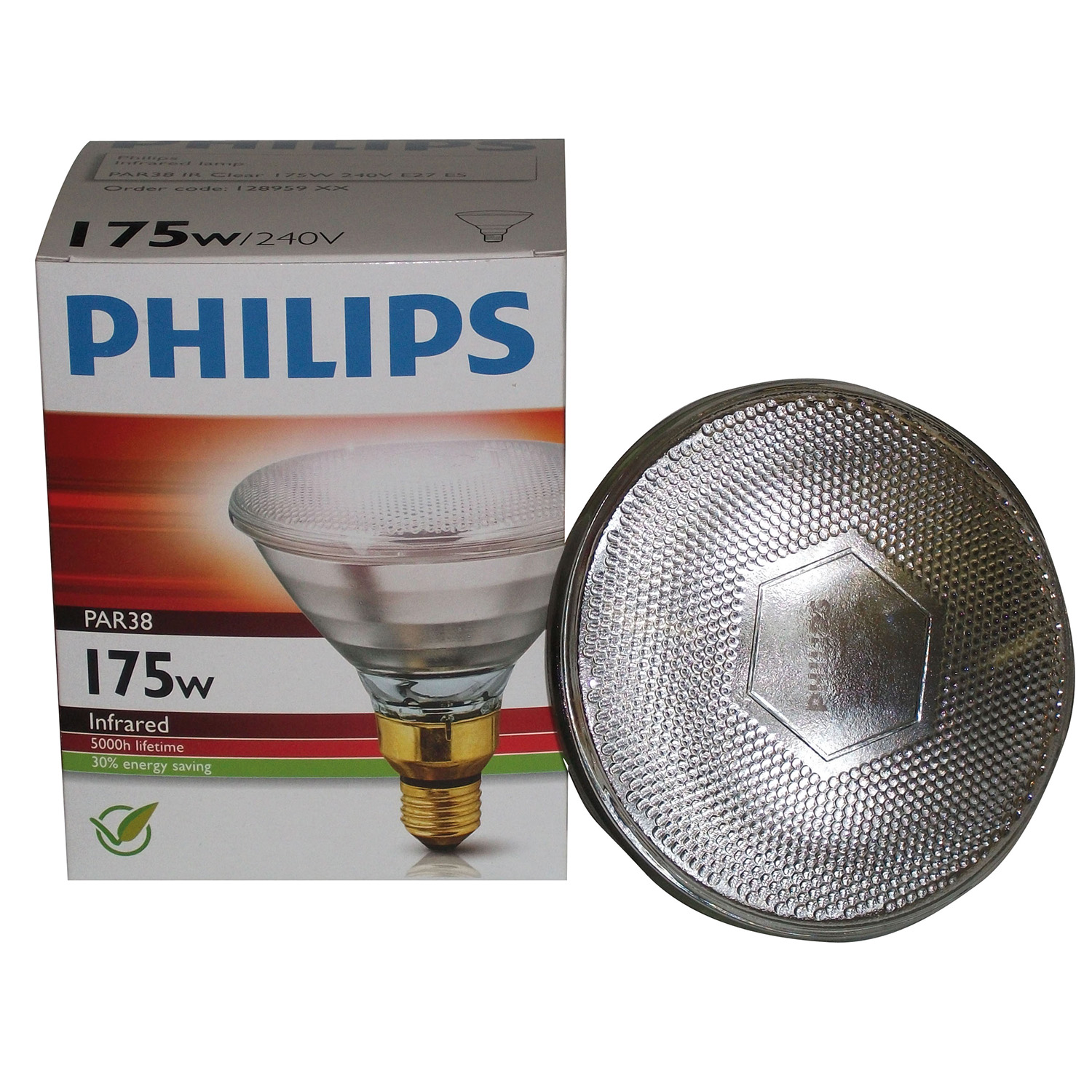 PHILIPS LAMP INFRA-RED PAR38 ES CLEAR  175 WATT