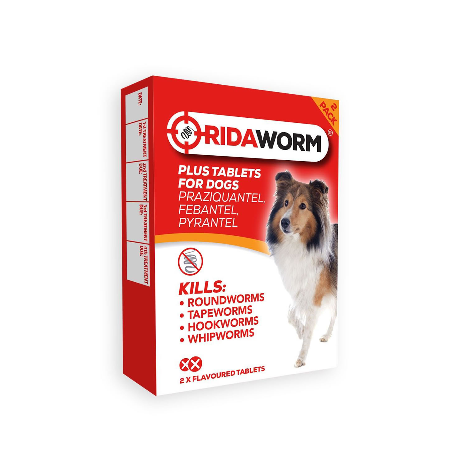 CHANELLE RIDAWORM DOG TABLETS 2 TABLETS 2 TABLETS
