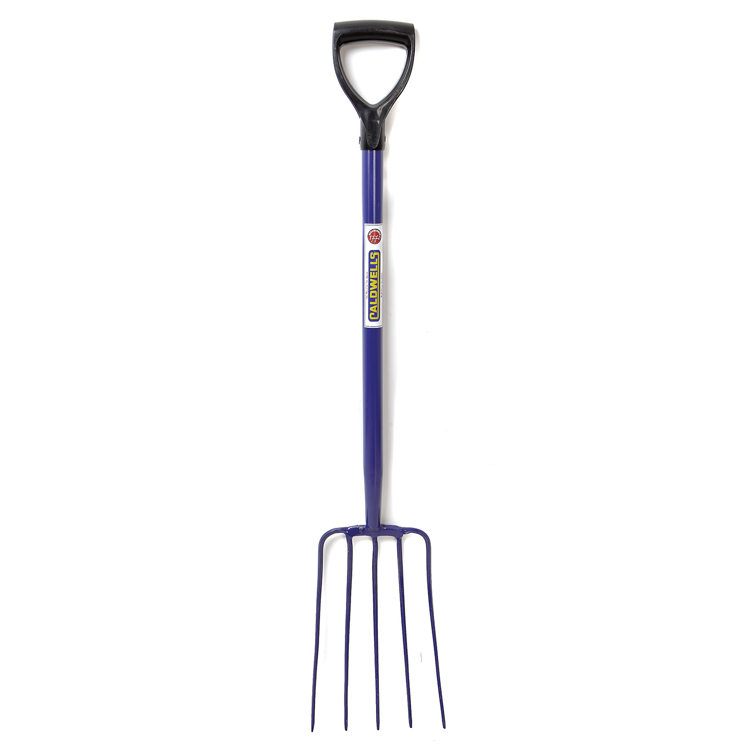 CALDWELLS 5 PRONG TUBULAR MUCK FORK PYD BLUE