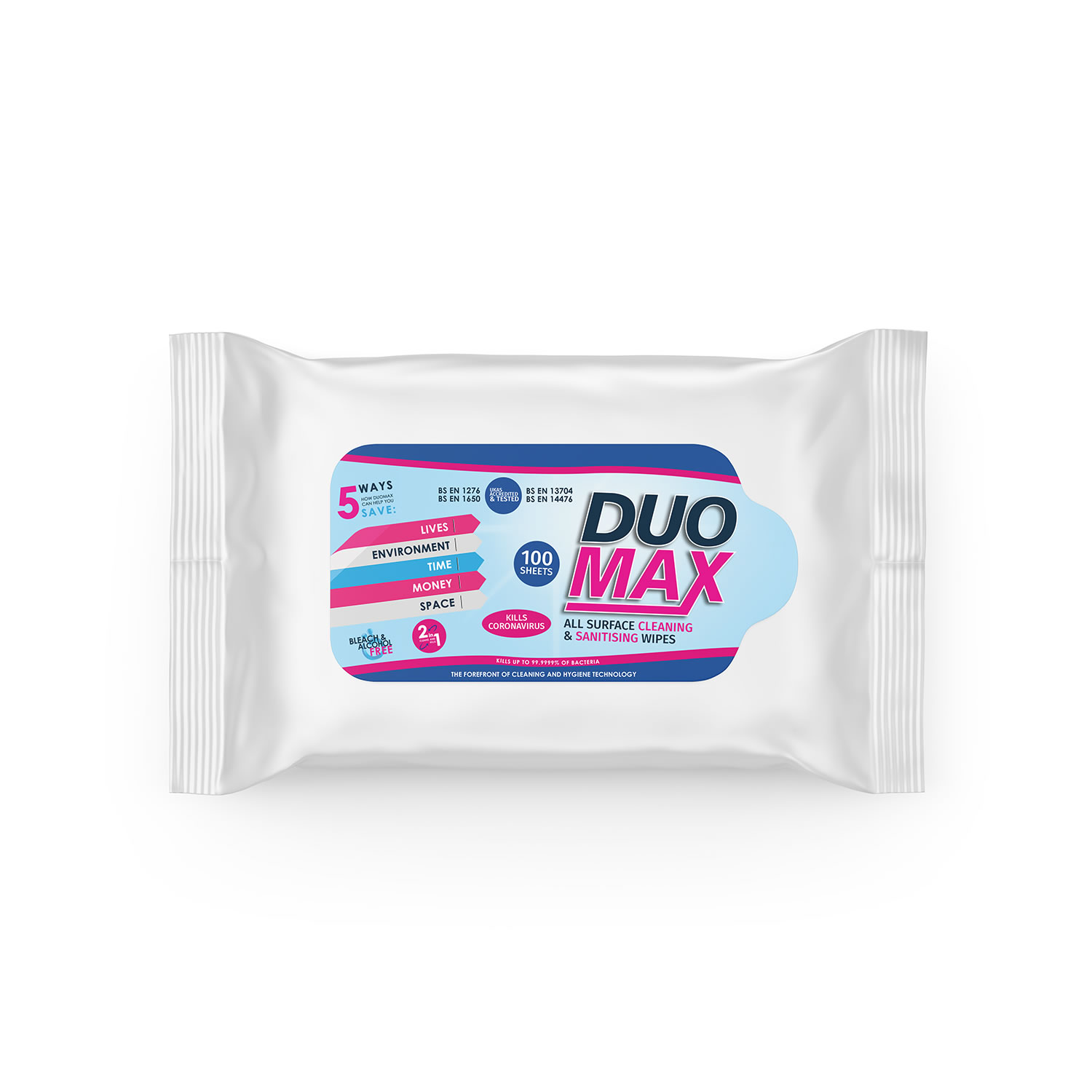 CLEANROUND DUO MAX CLEANING & SANITISING WIPES 100 PACK 100 PACK
