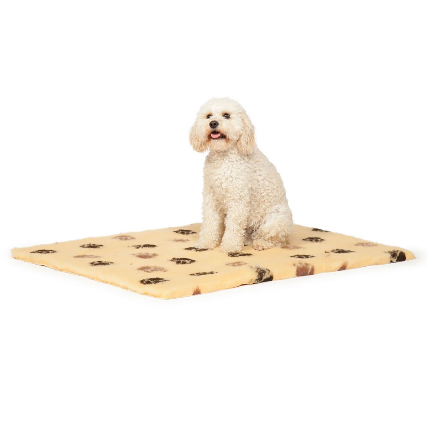 DANISH DESIGN FLEECE PAW BLANKET BEIGE MEDIUM