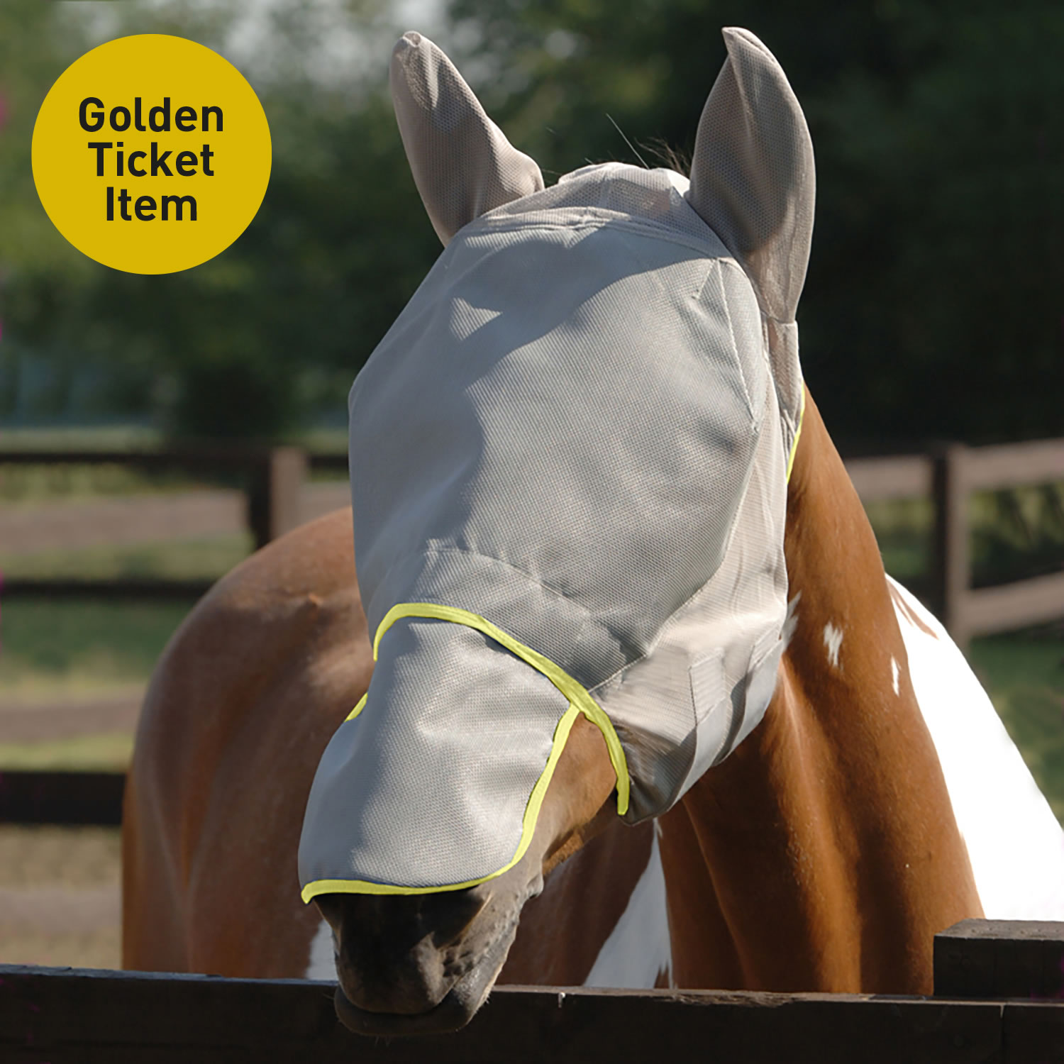 EQUILIBRIUM FIELD RELIEF MAX FLY MASK GREY/YELLOW XSMALL GREY/YELLOW XSMALL