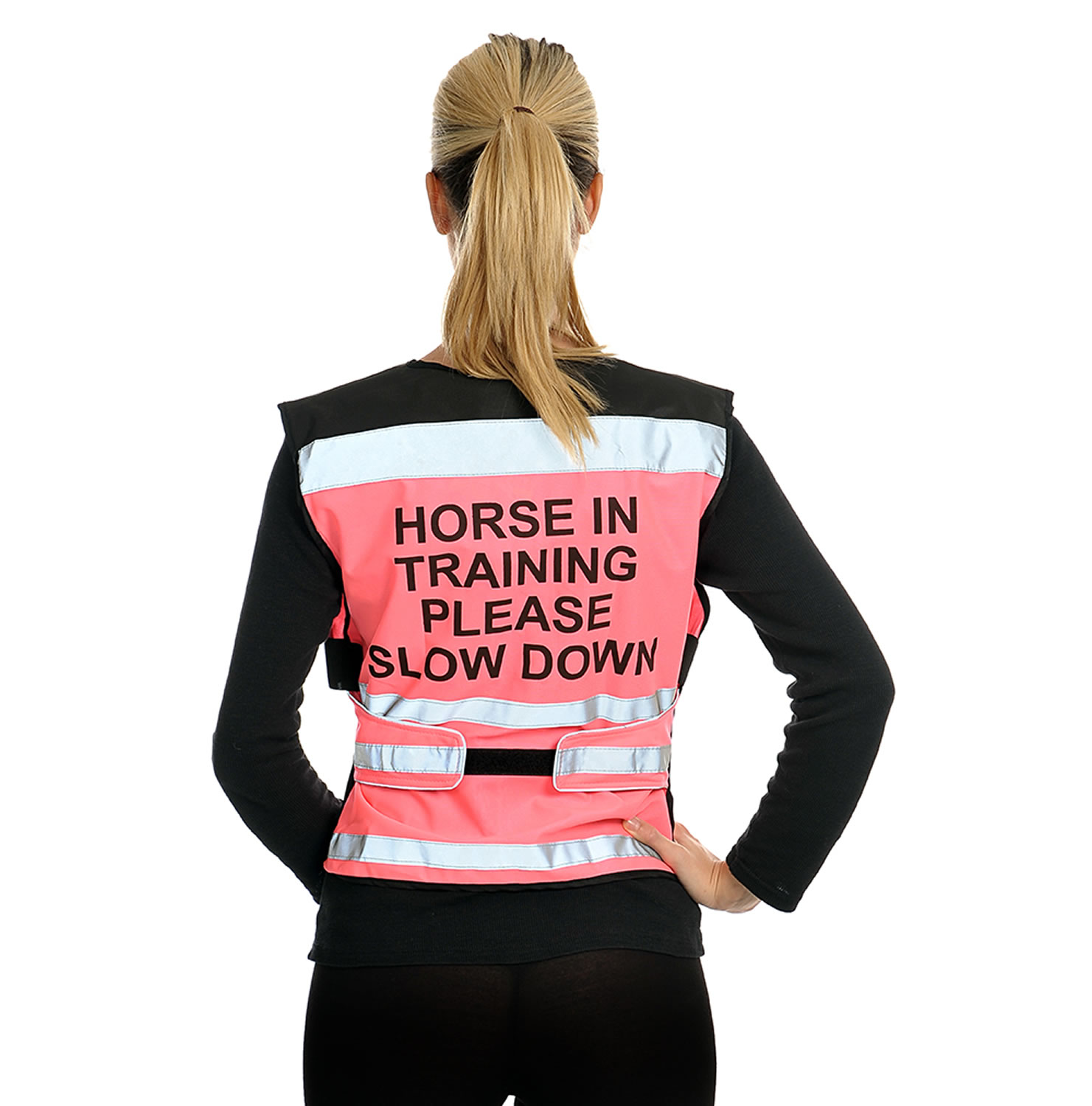EQUISAFETY AIR WAISTCOAT HORSE IN TRAINING PLEASE SLOW DOWN