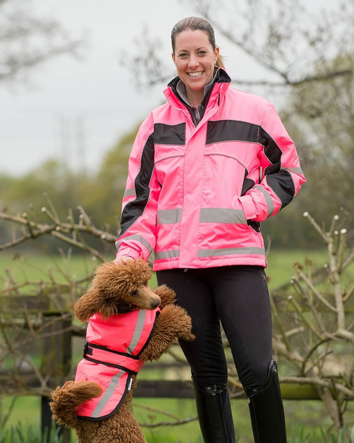 EQUISAFETY WINTER INVERNO RIDING JACKET PINK