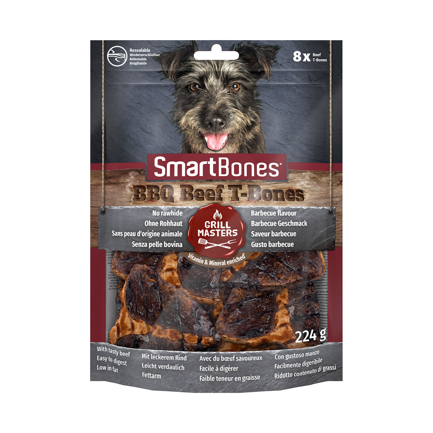 SMARTBONES GRILL MASTERS T-BONE  8 TREATS