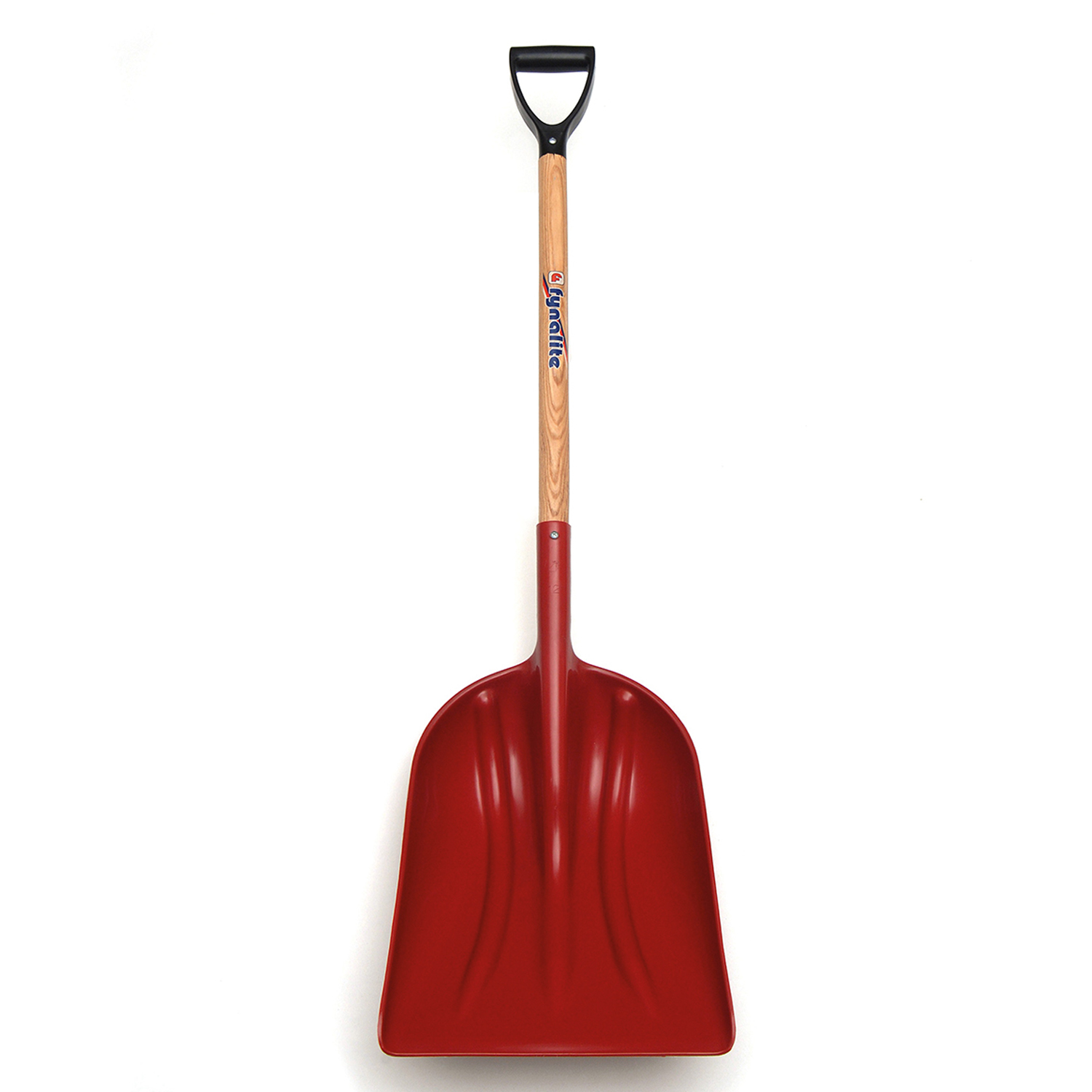 FYNALITE GRAIN SHOVEL PLASTIC D-GRIP ASH HANDLE  RED D-GRIP HANDLE