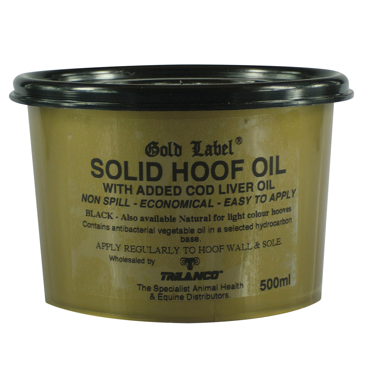 GOLD LABEL SOLID HOOF OIL BLACK X 500 ML 500 ML