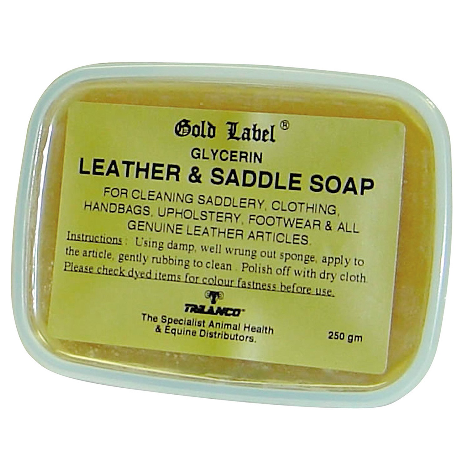 GOLD LABEL GLYCERIN LEATHER & SADDLE SOAP 250 GM 250 GM
