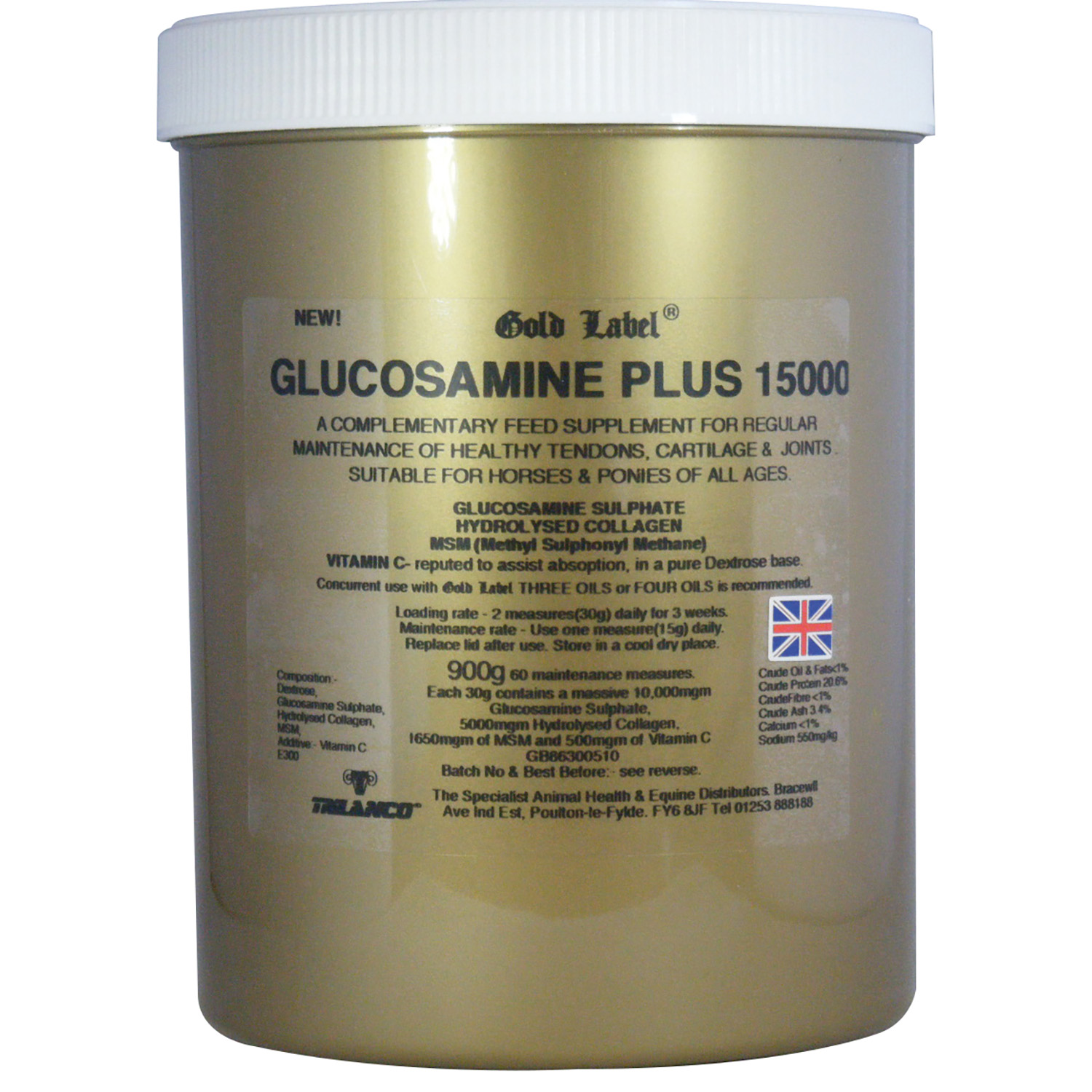GOLD LABEL GLUCOSAMINE PLUS 15000 900 GM 900 GM