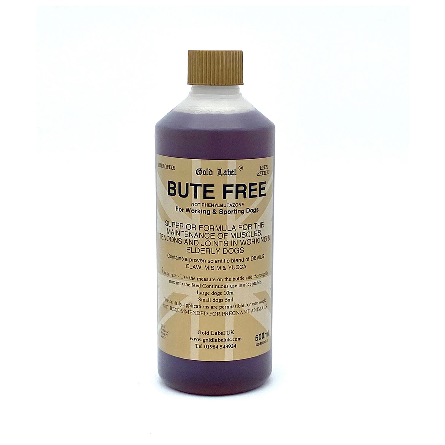 GOLD LABEL CANINE BUTE FREE 500 ML