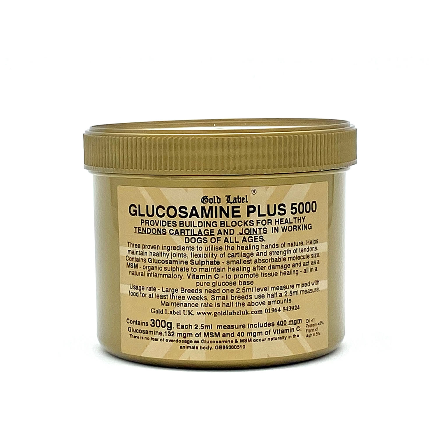 GOLD LABEL CANINE GLUCOSAMINE PLUS 5000 300 GM