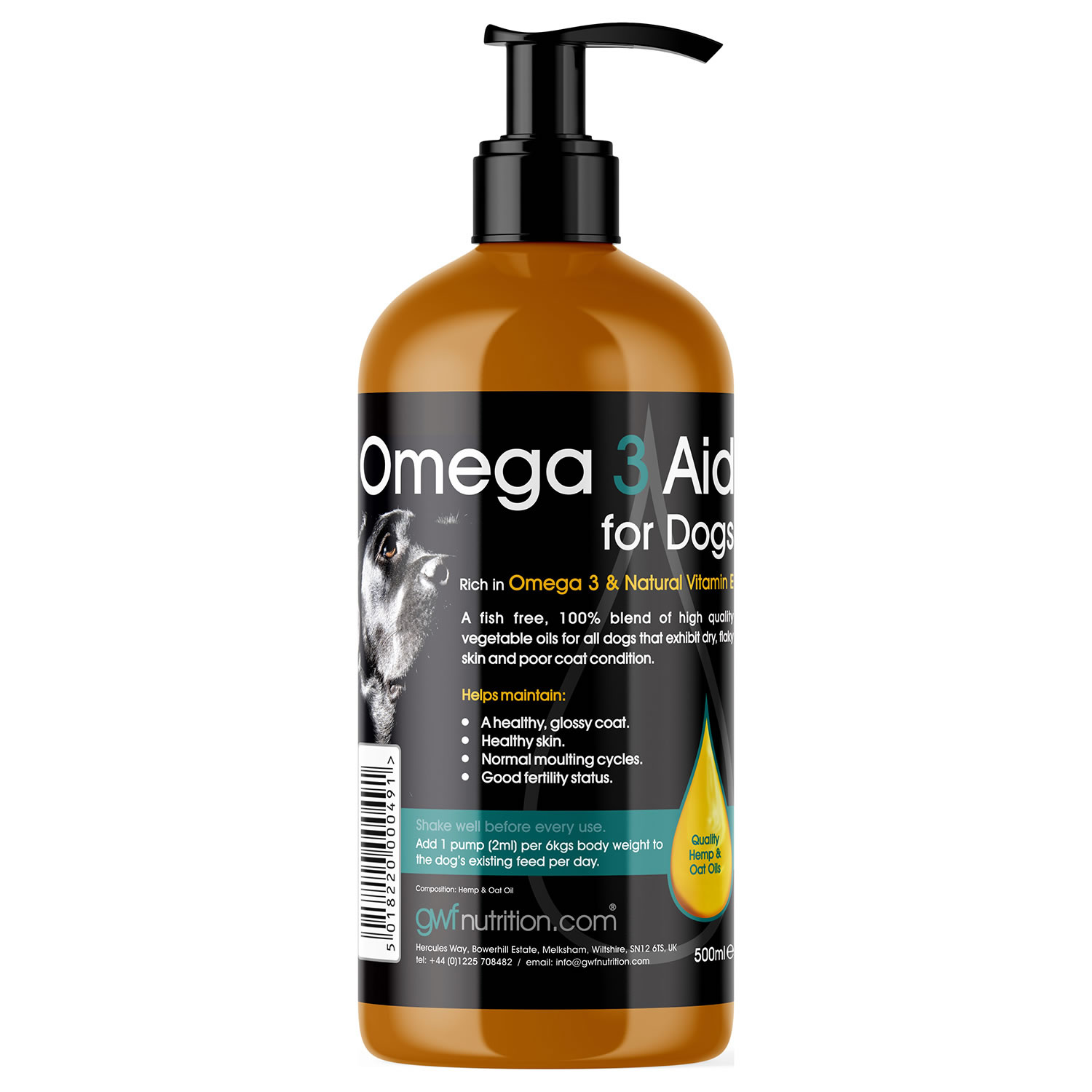 GWF OMEGA 3 AID FOR DOGS 500 ML