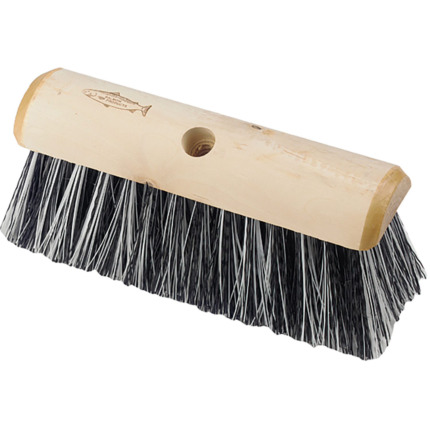 HILLBRUSH YARD BROOM BLACK & WHITE POLYPROP 10.5''