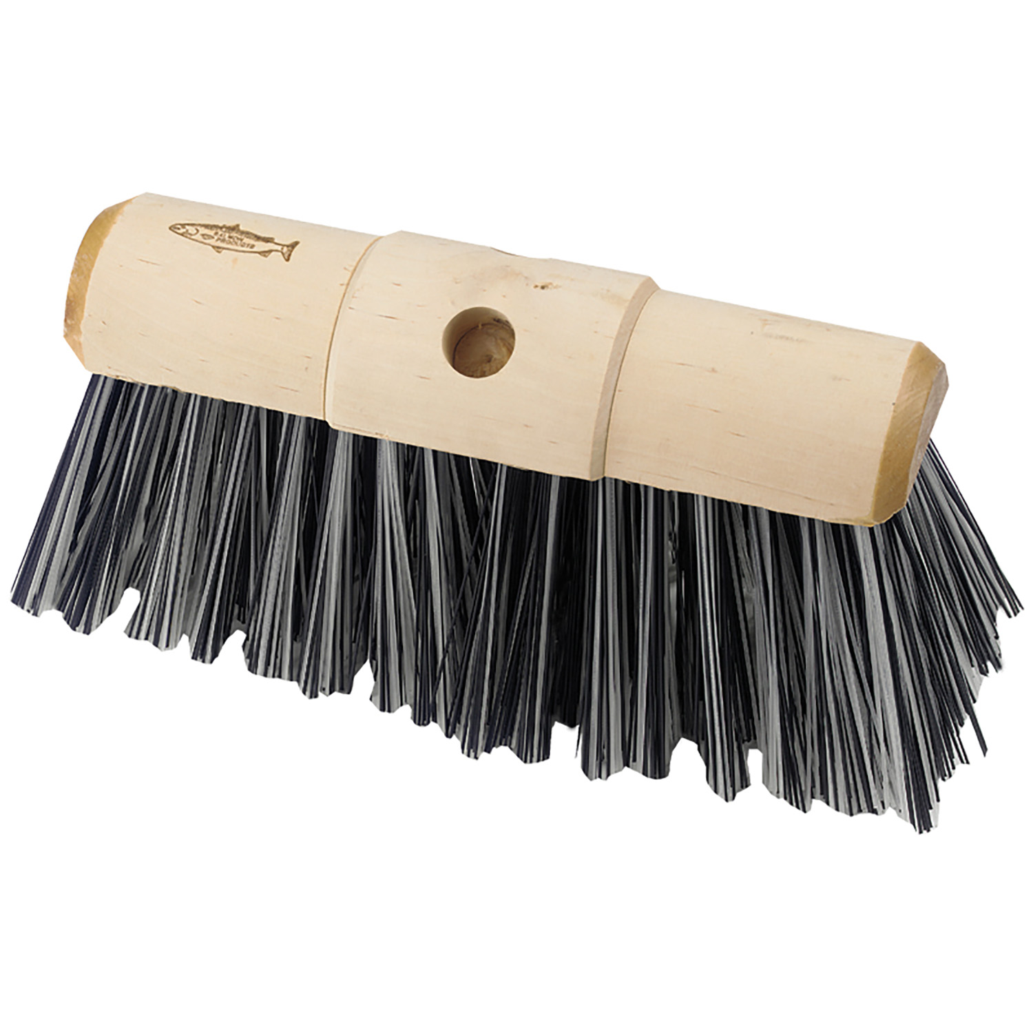 HILLBRUSH YARD BROOM BLACK & WHITE POLYPROP 13''