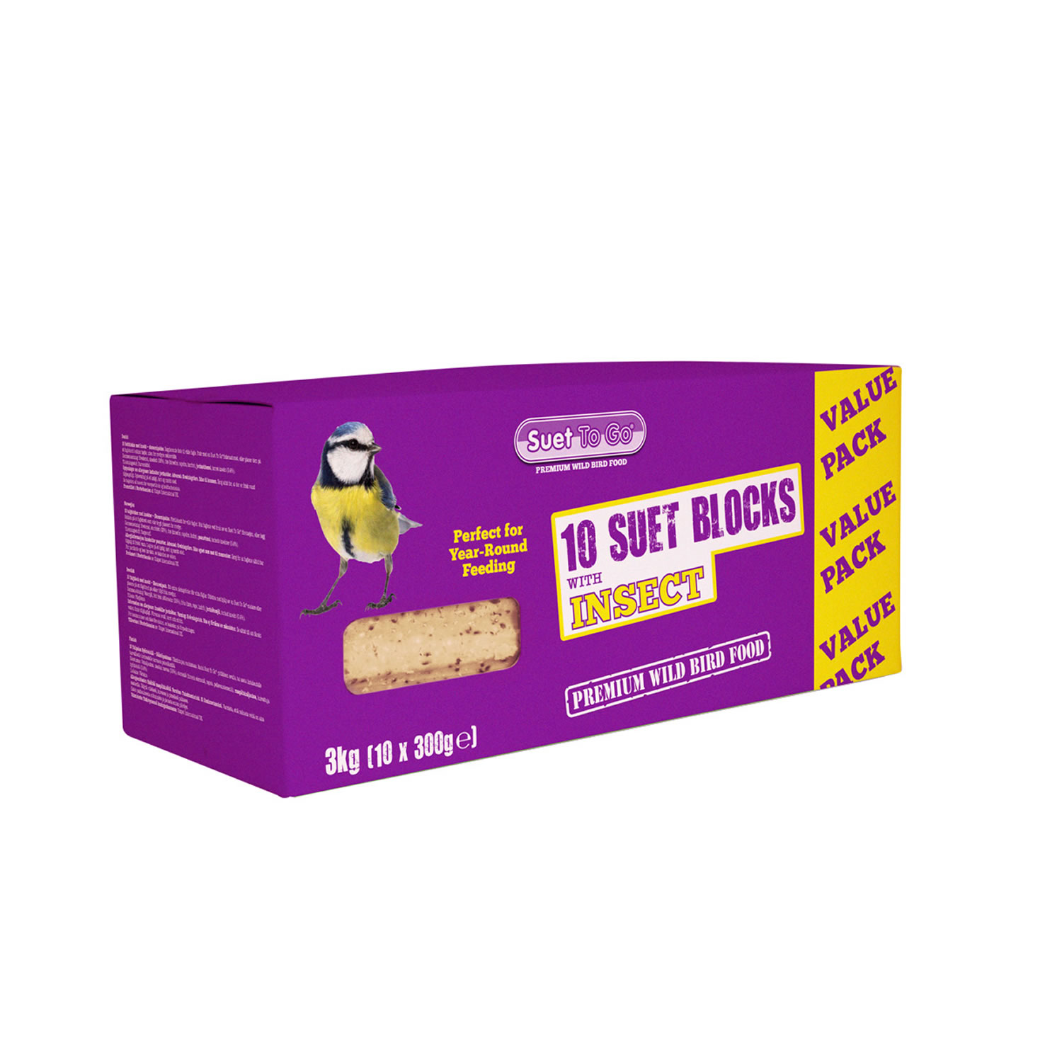 SUET TO GO SUET BLOCKS WITH INSECT 300 GM X 10 PACK INSECT