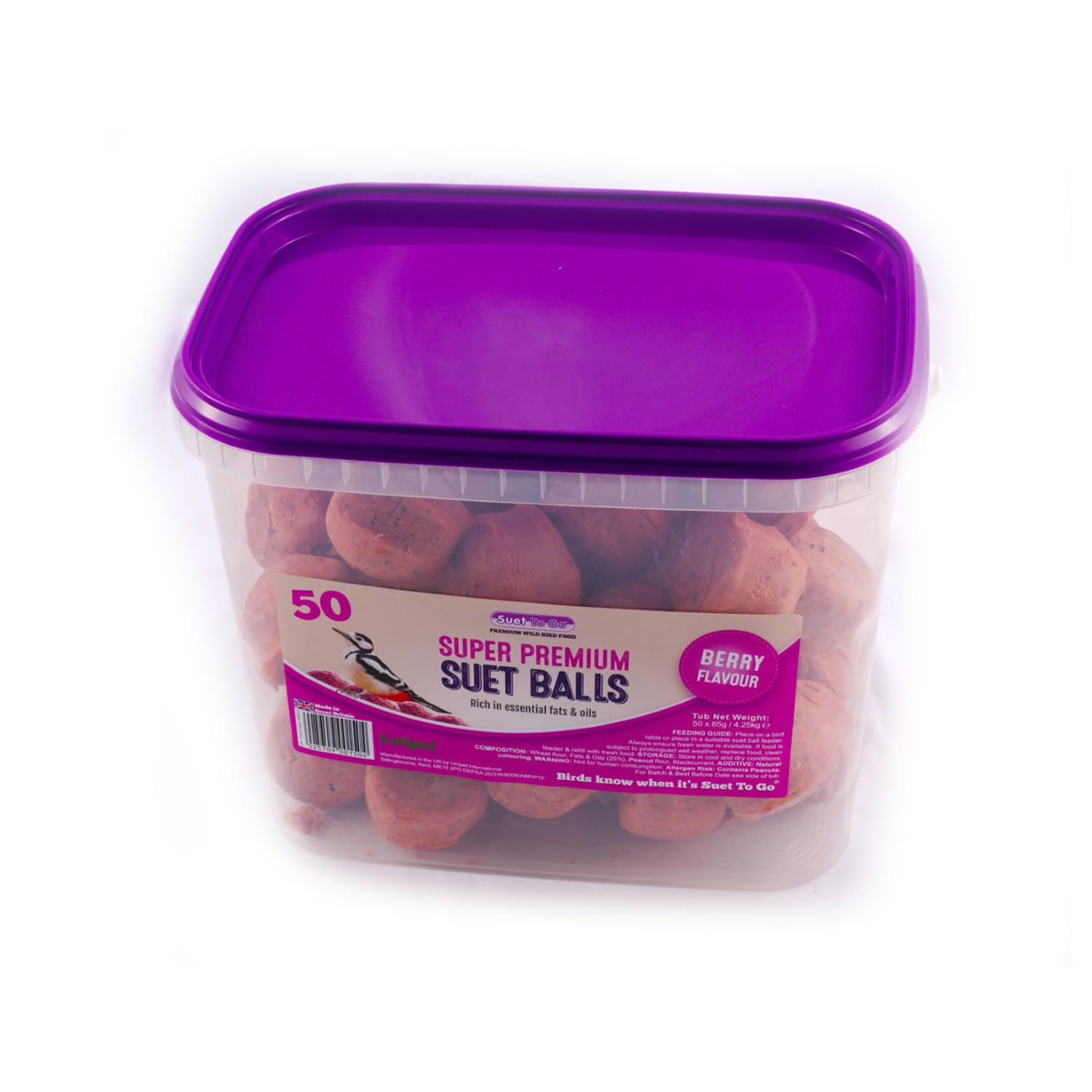 SUET TO GO SUPER PREMIUM SUET BALLS BERRY totalfarmsupplies.co.uk
