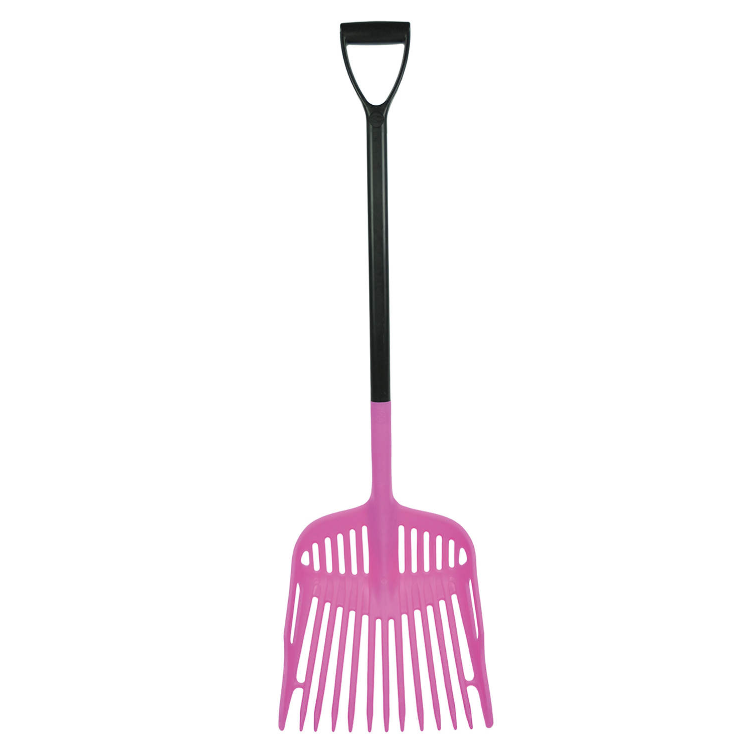 HAROLD MOORE SHAVINGS FORK EXTENDED D-GRIP HANDLE PINK  D GRIP HANDLE