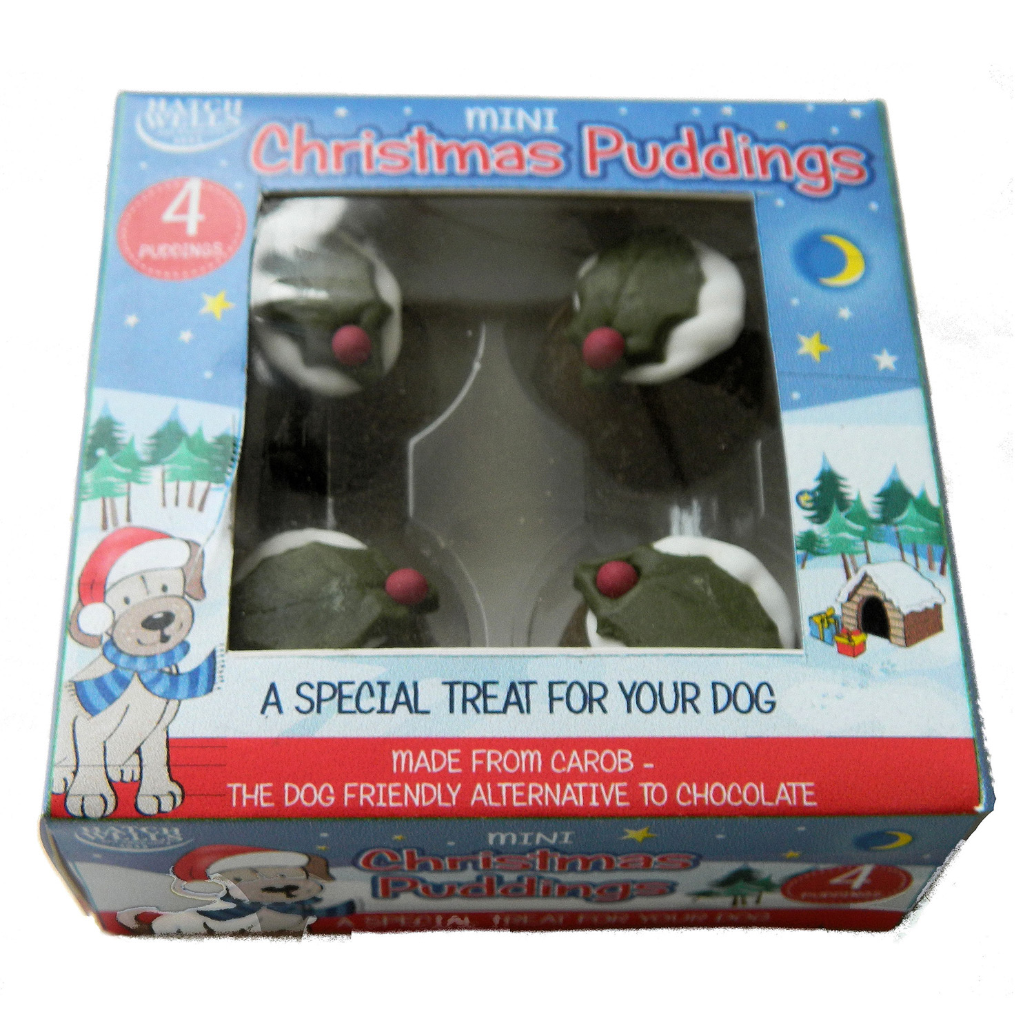 Hatchwells Dog Christmas Puddings - 4 Pack