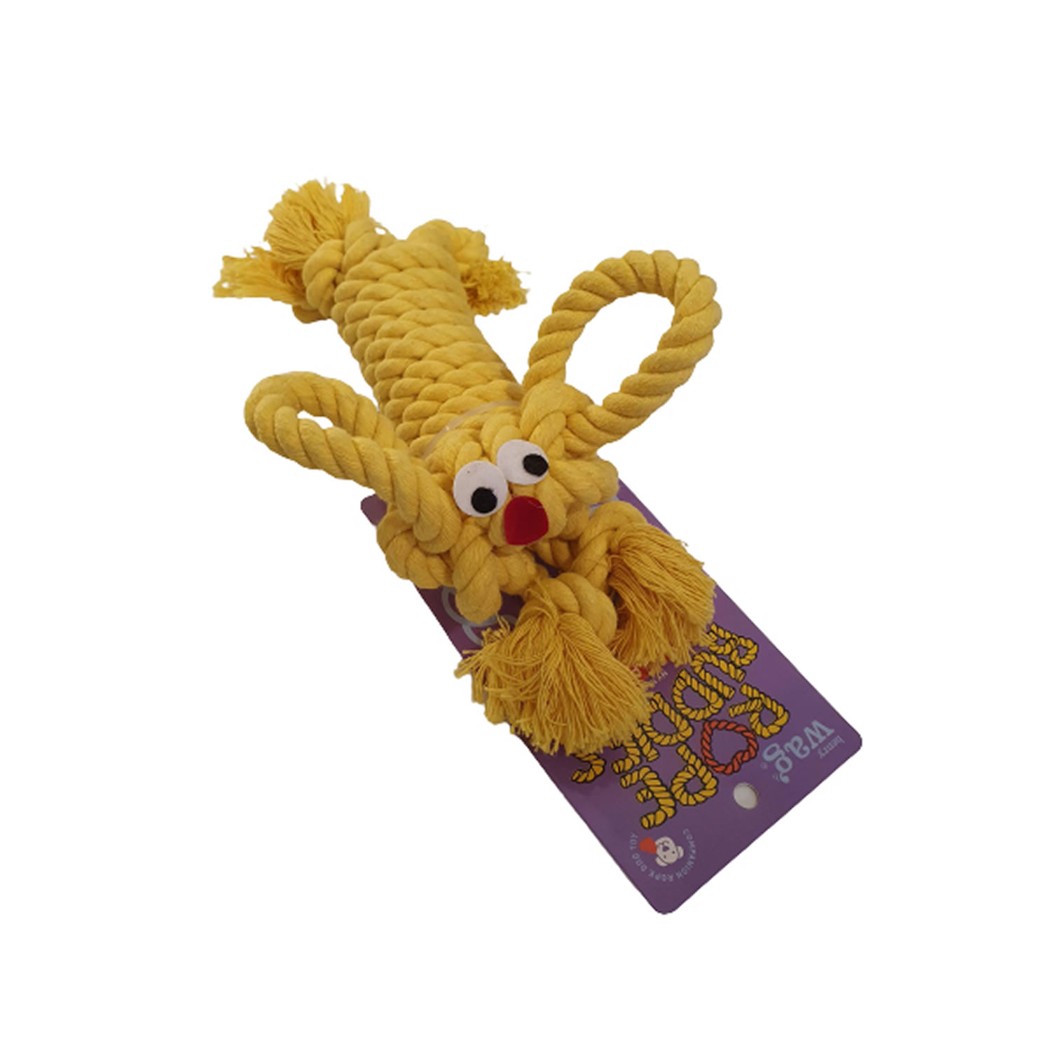 HENRY WAG ROPE BUDDY SMALL YELLOW RABBIT