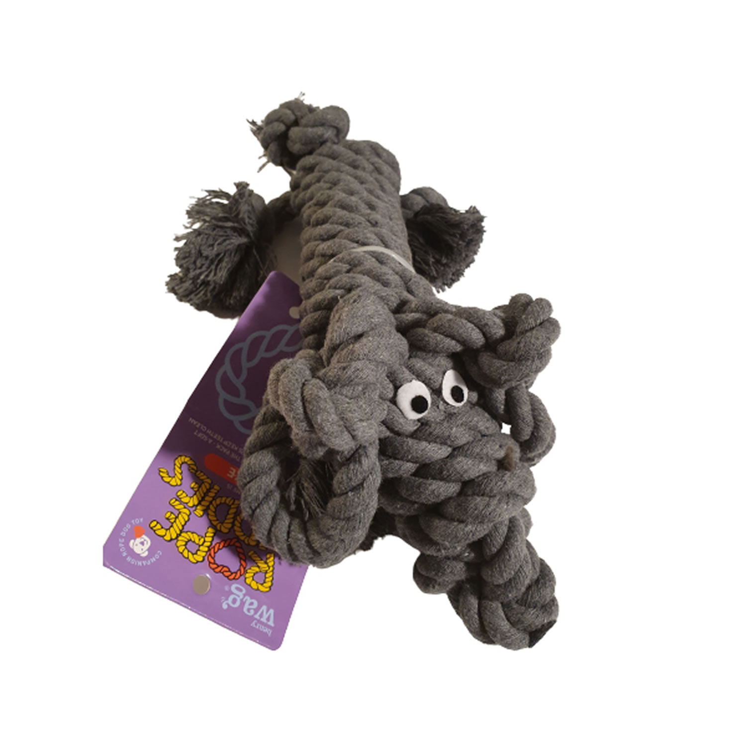 HENRY WAG ROPE BUDDY LARGE STRICT GREY DOG