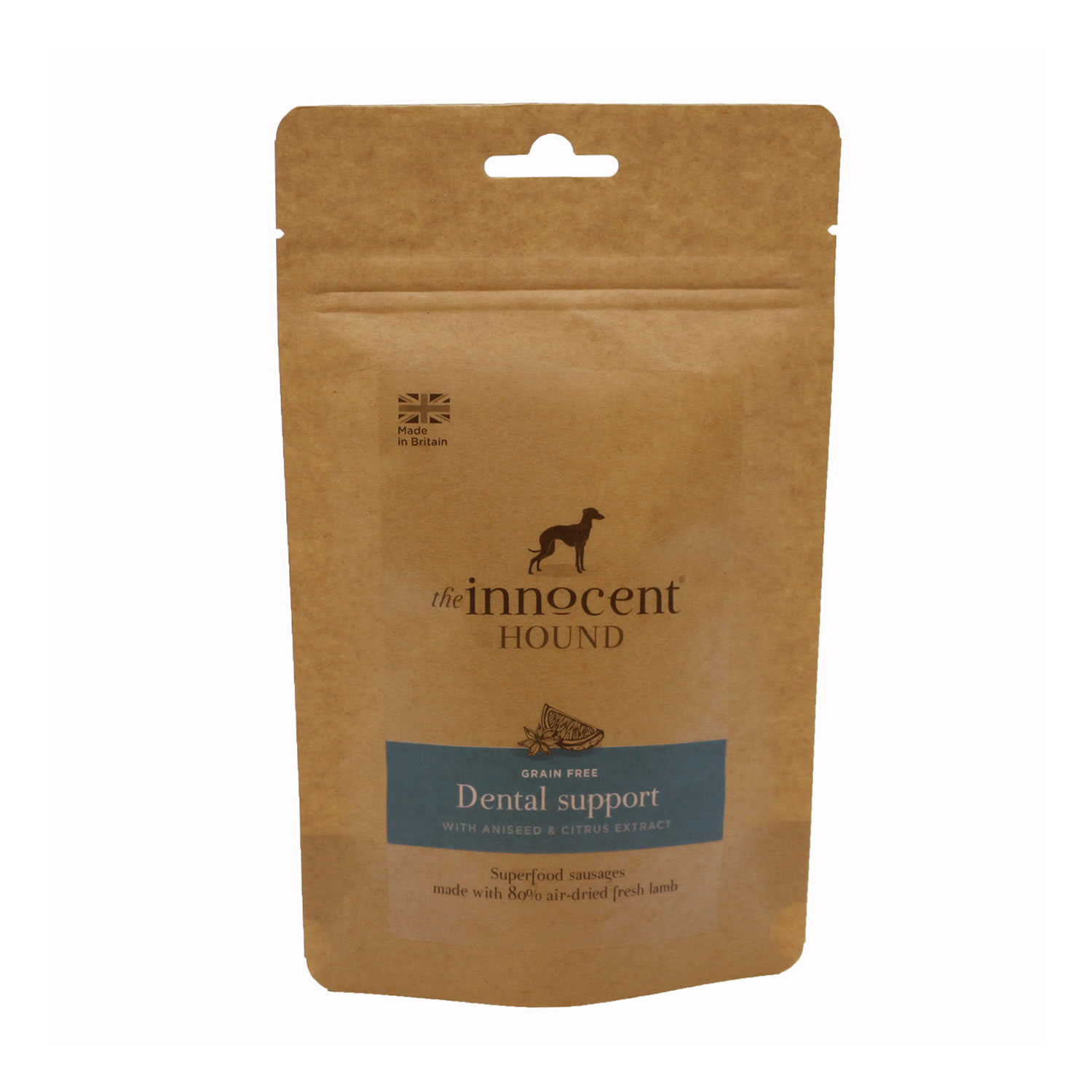 THE INNOCENT HOUND DENTAL SUPPORT SAUSAGE TREATS  5 TREAT PACK