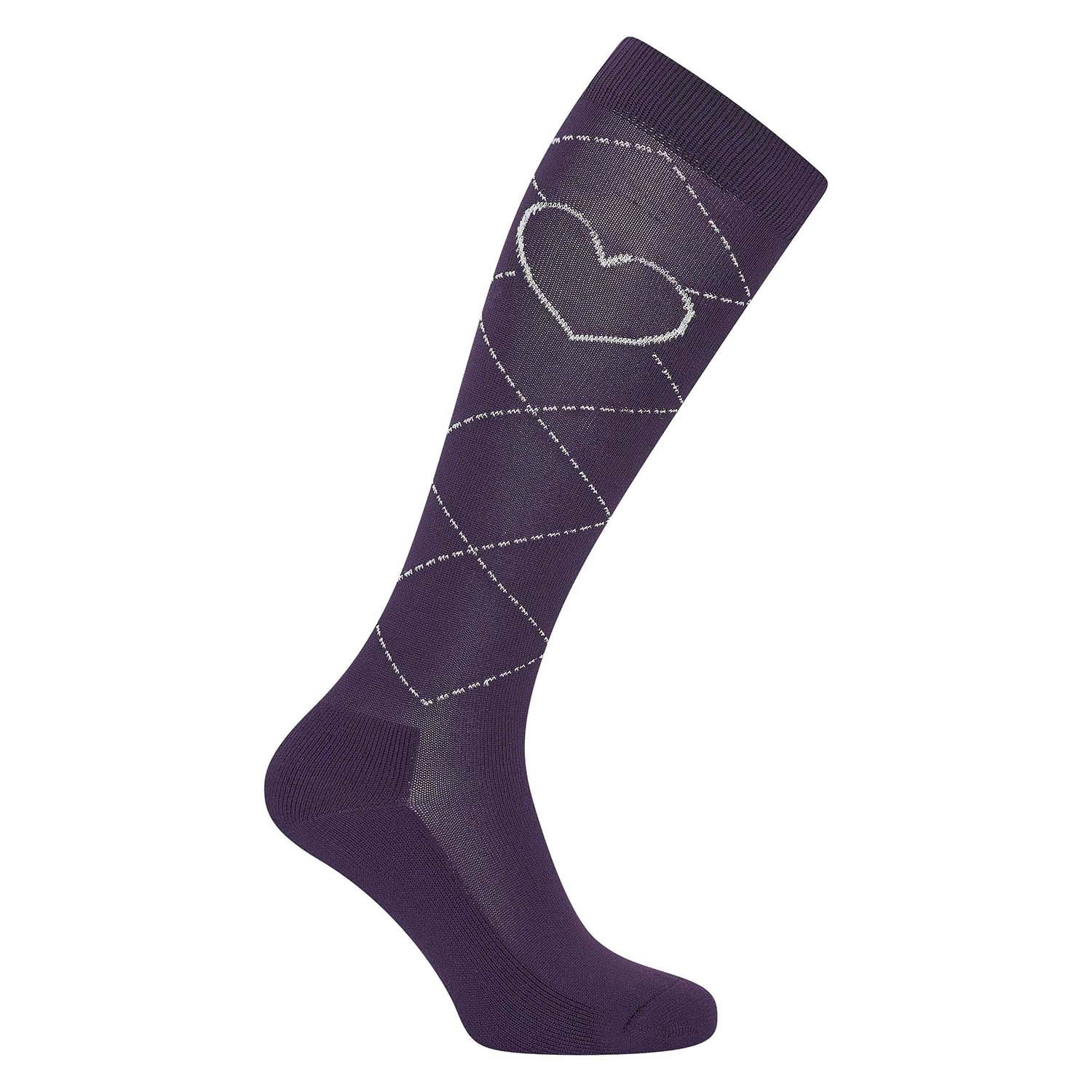 IMPERIAL RIDING SOCKS IRHIMPERIAL HEART BLACK BERRY