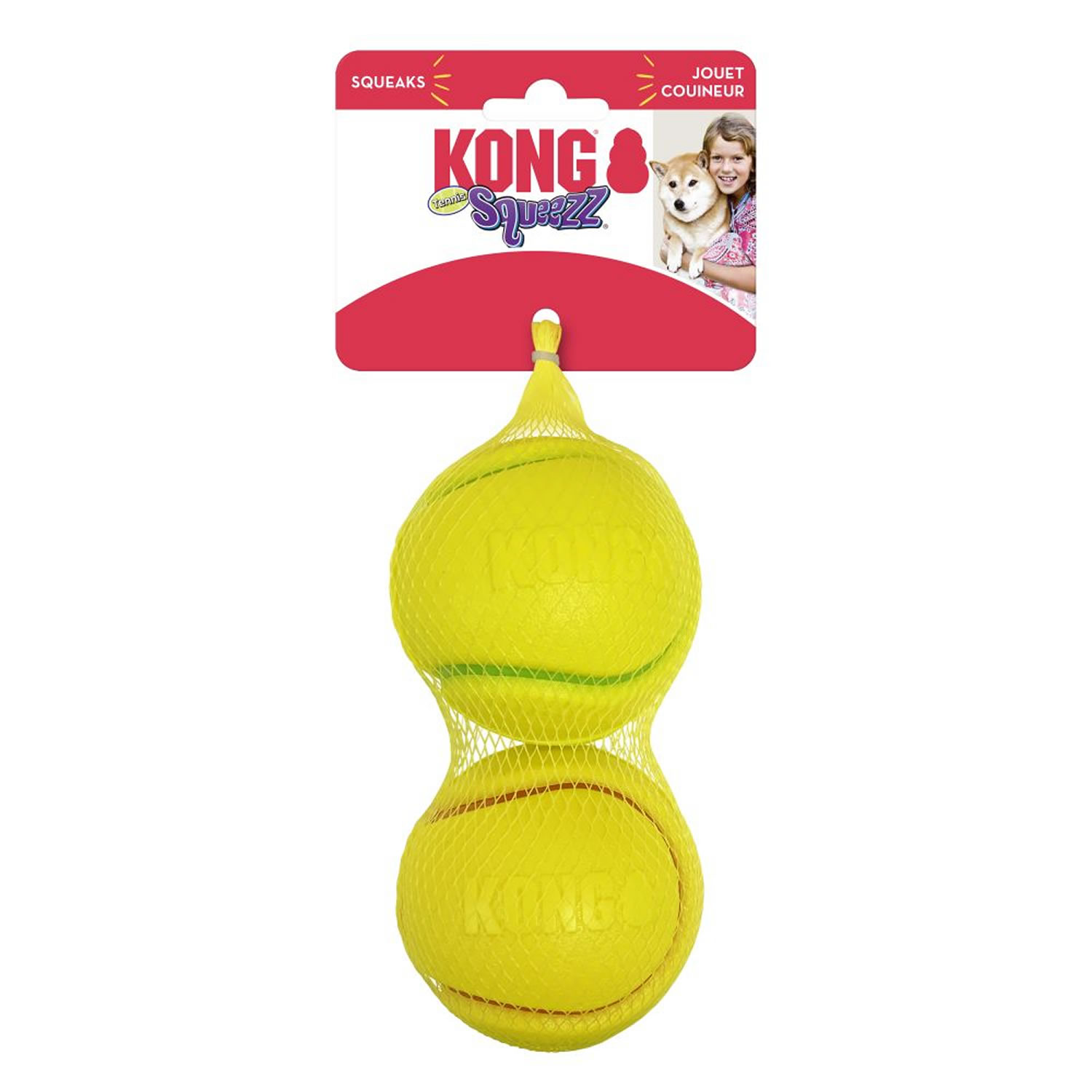 KONG SQUEEZZ TENNIS LARGE  2 PACK
