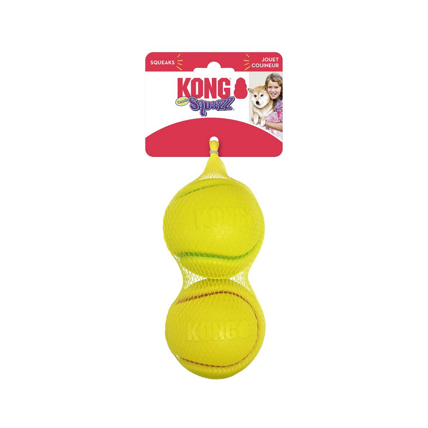 KONG SQUEEZZ TENNIS MEDIUM  2 PACK