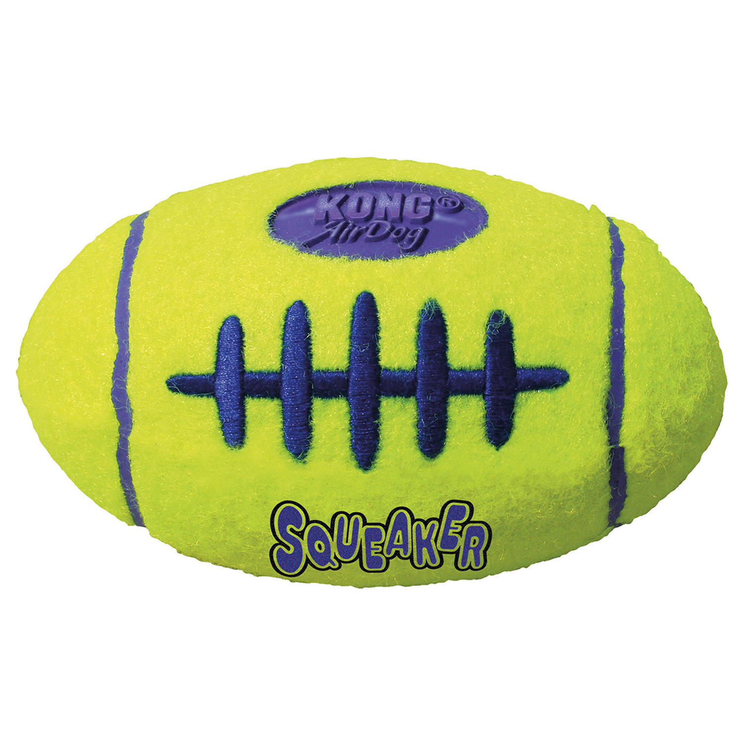 KONG AIRDOG SQUEAKER FOOTBALL SMALL  YELLOW/BLUE