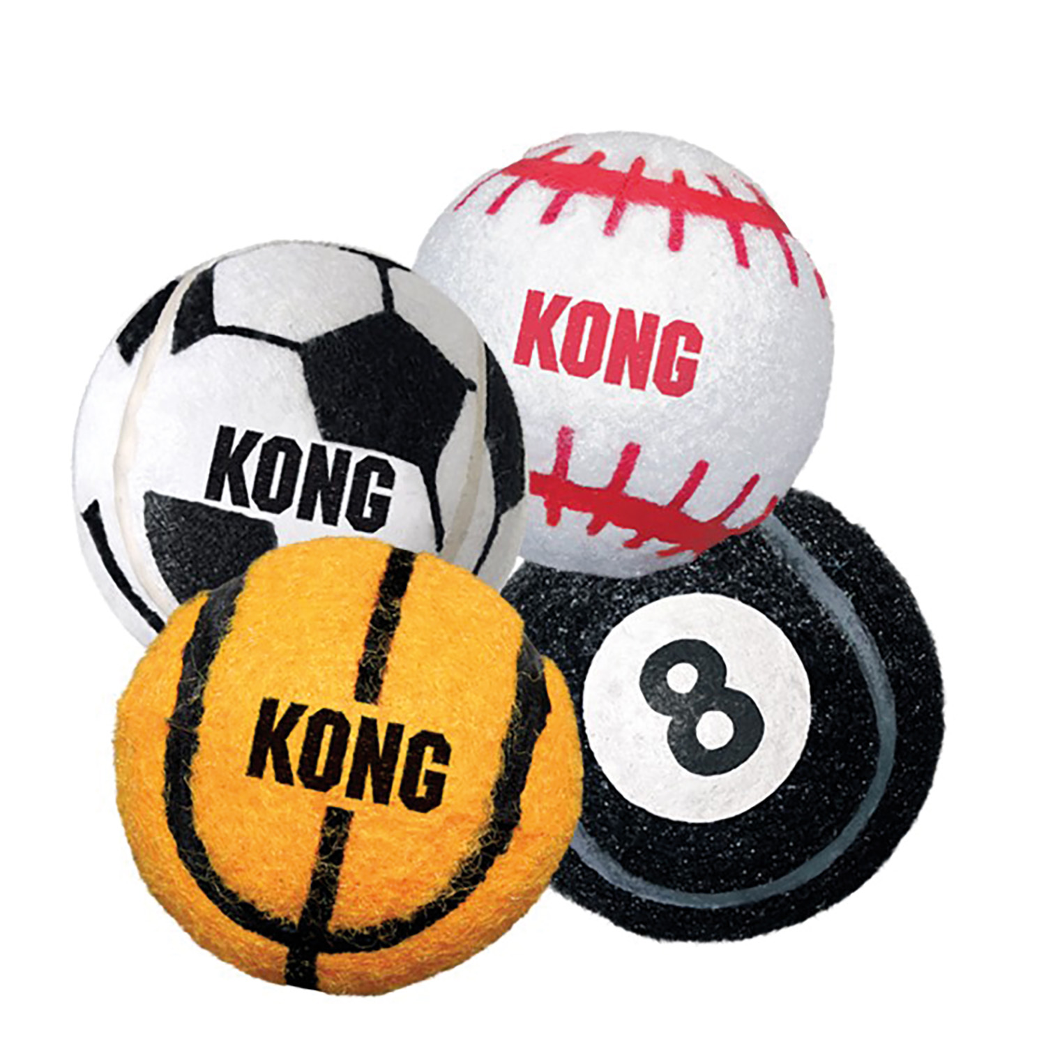 KONG SPORT BALL SMALL X 3 PACK  ASSORTED