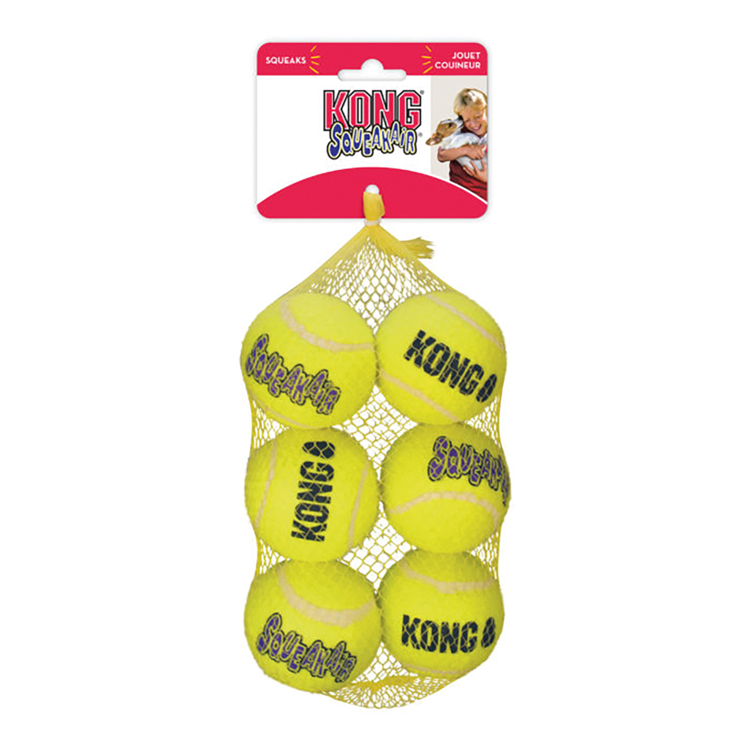 KONG SQUEAKAIR BALL MEDIUM  6 PACK