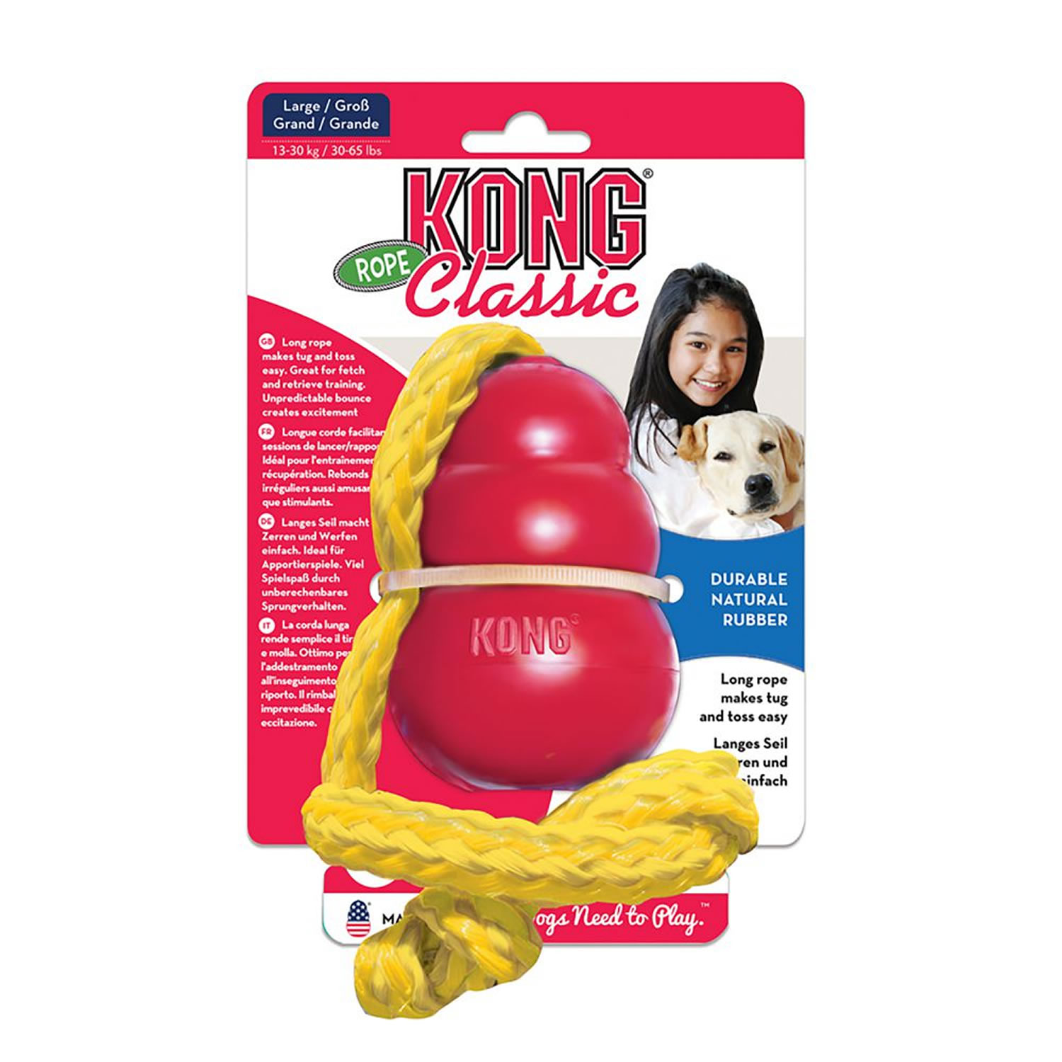 KONG CLASSIC WITH ROPE LARGE