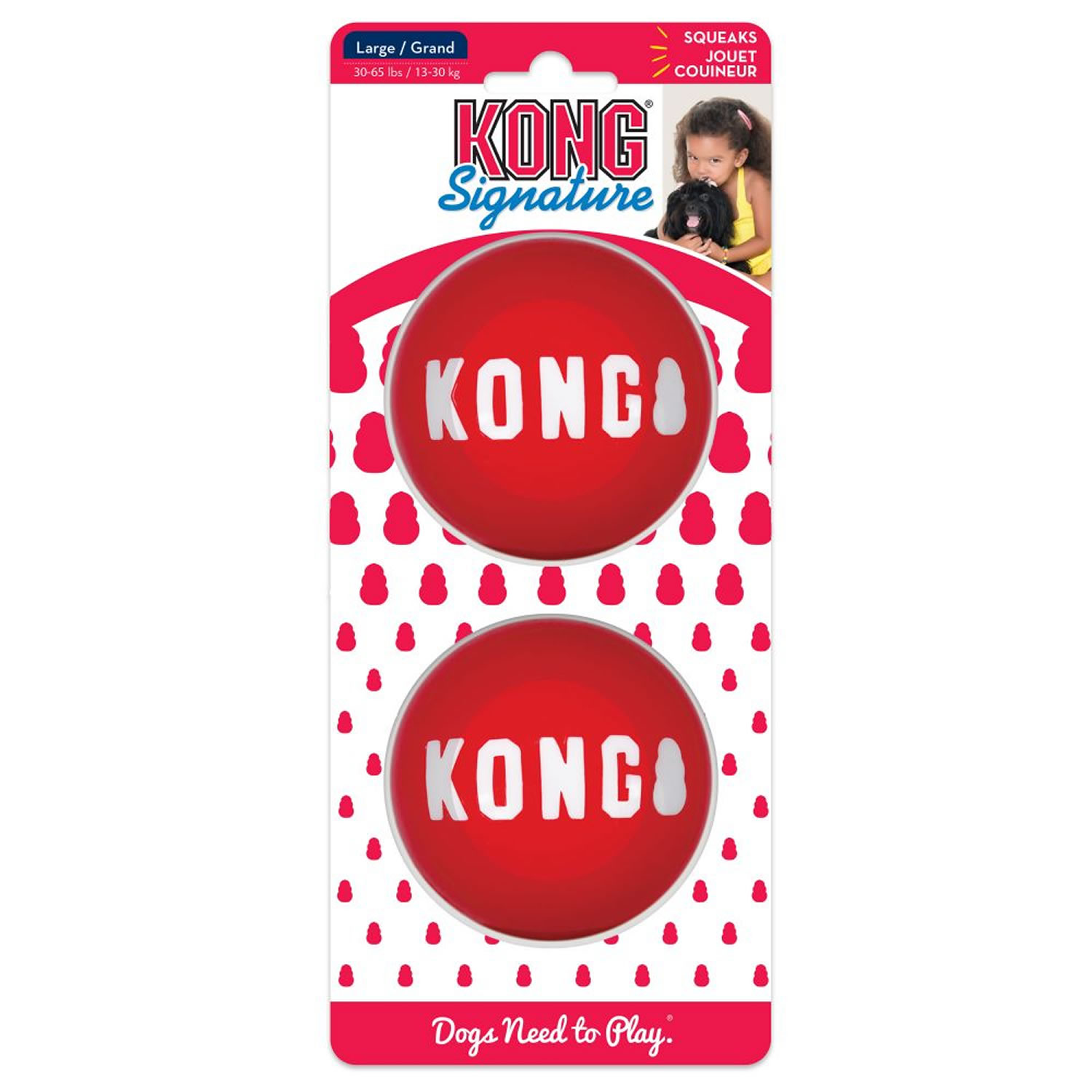 KONG SIGNATURE BALLS LARGE  2 PACK