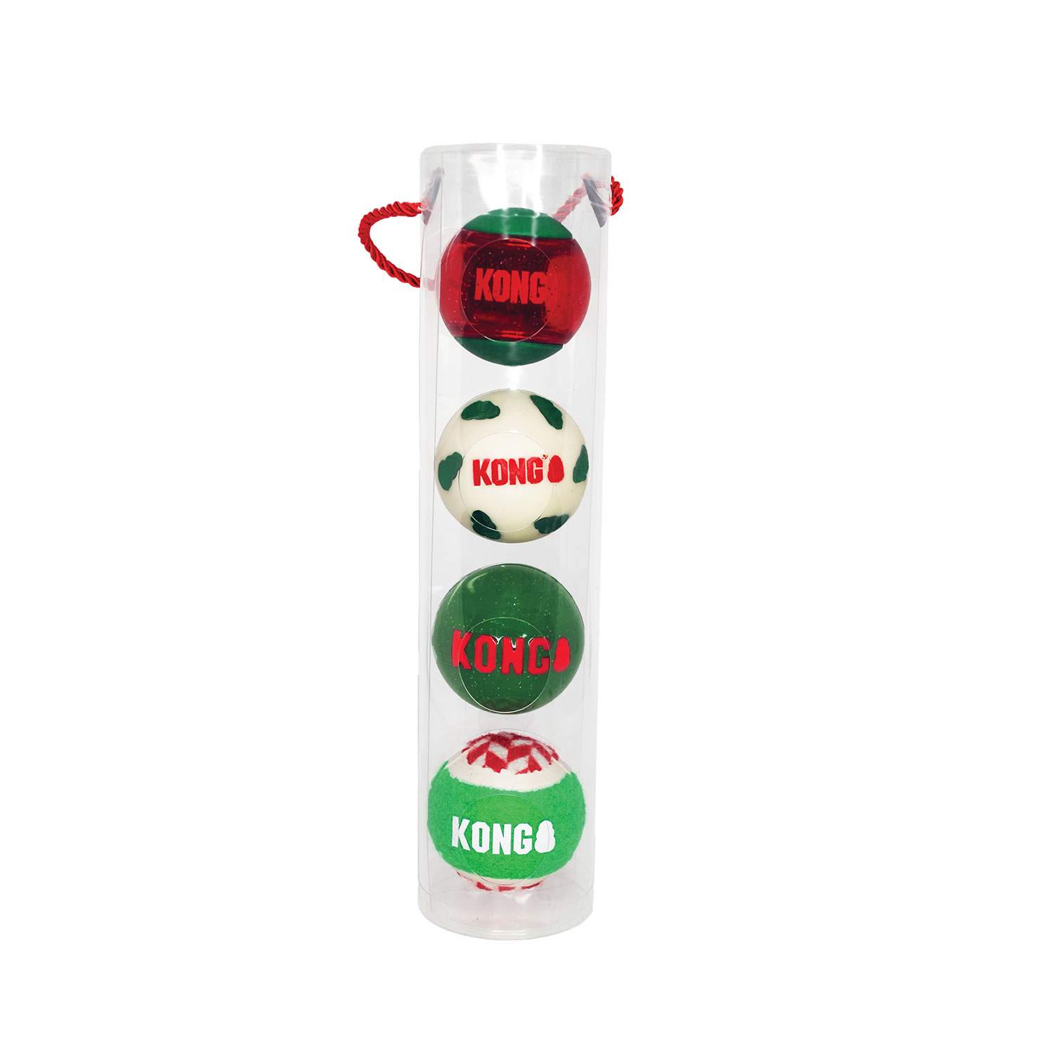 KONG Holiday Occasions Balls - Medium x 4 Pack