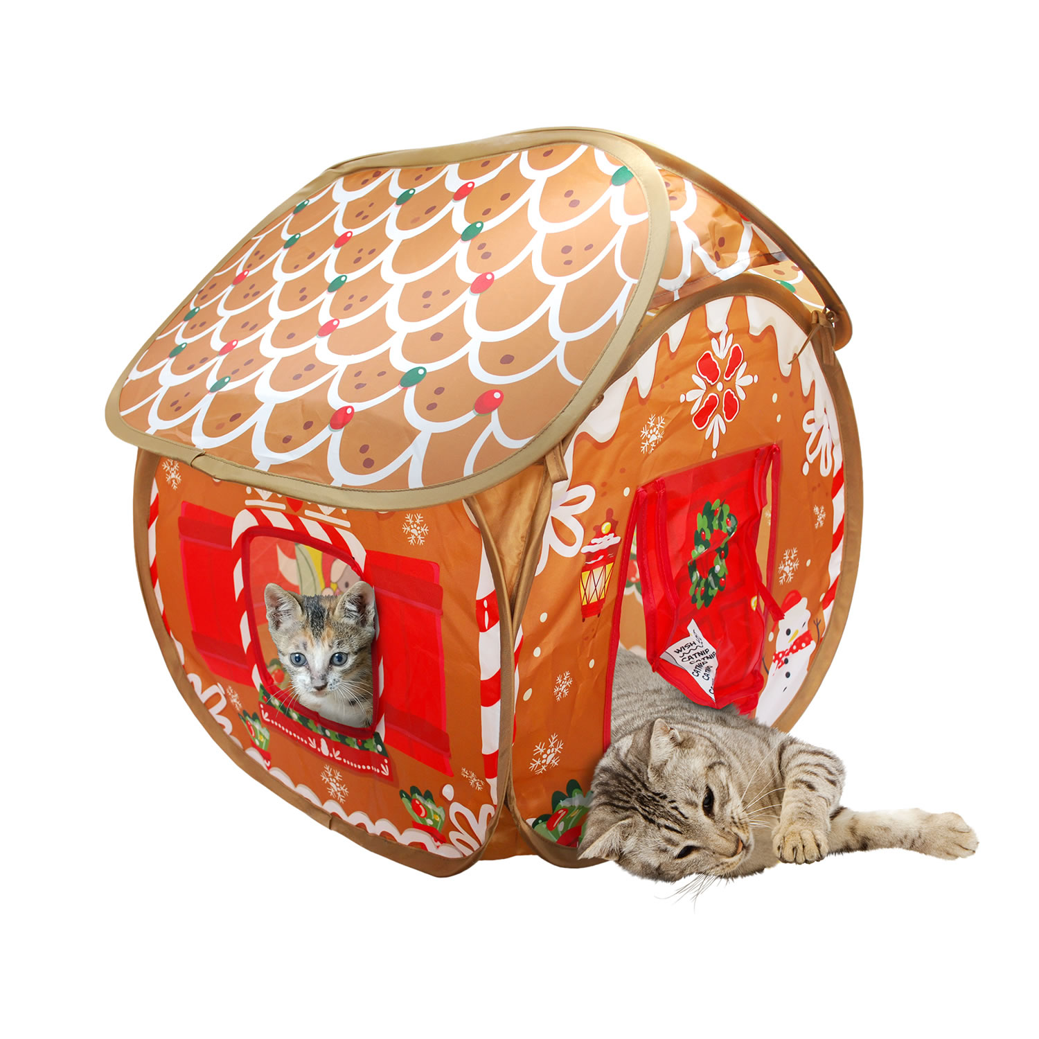 KONG HOLIDAY CAT PLAY SPACES BUNGALOW GINGERBREAD
