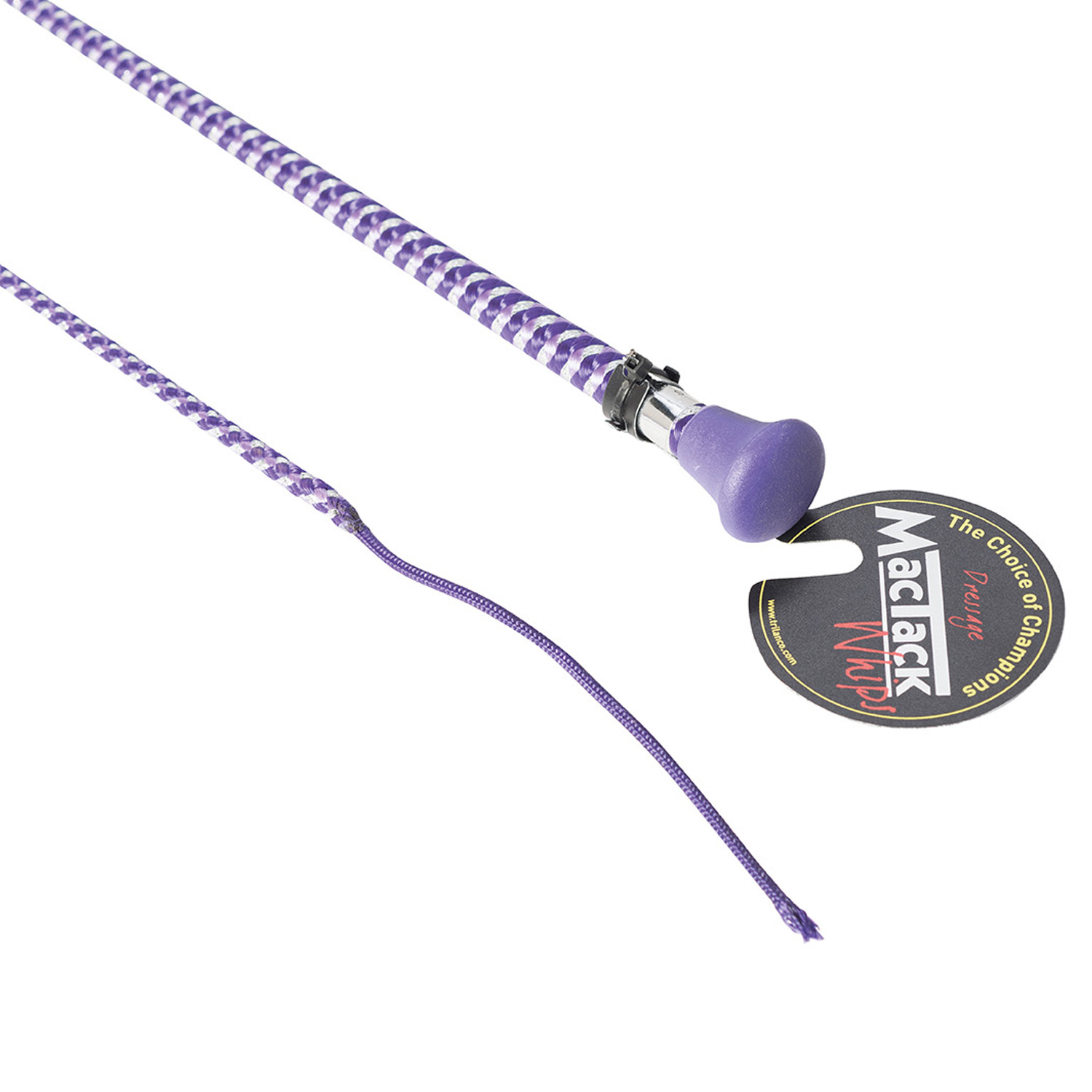 MACTACK DRESSAGE WHIP WITH METALLIC FLECK S159/M 39'' PURPLE/LILAC 39''