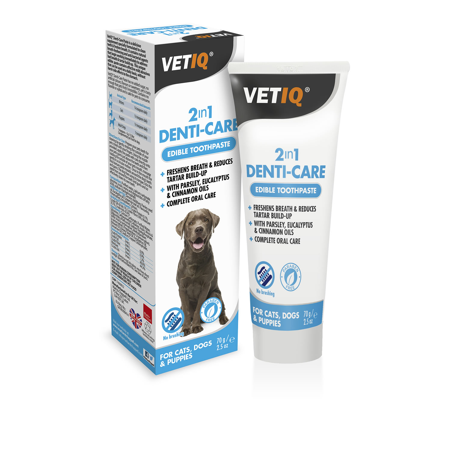 VETIQ 2IN1 DENTI-CARE EDIBLE TOOTHPASTE FOR DOGS & PUPPIES 70 GM 70 GM