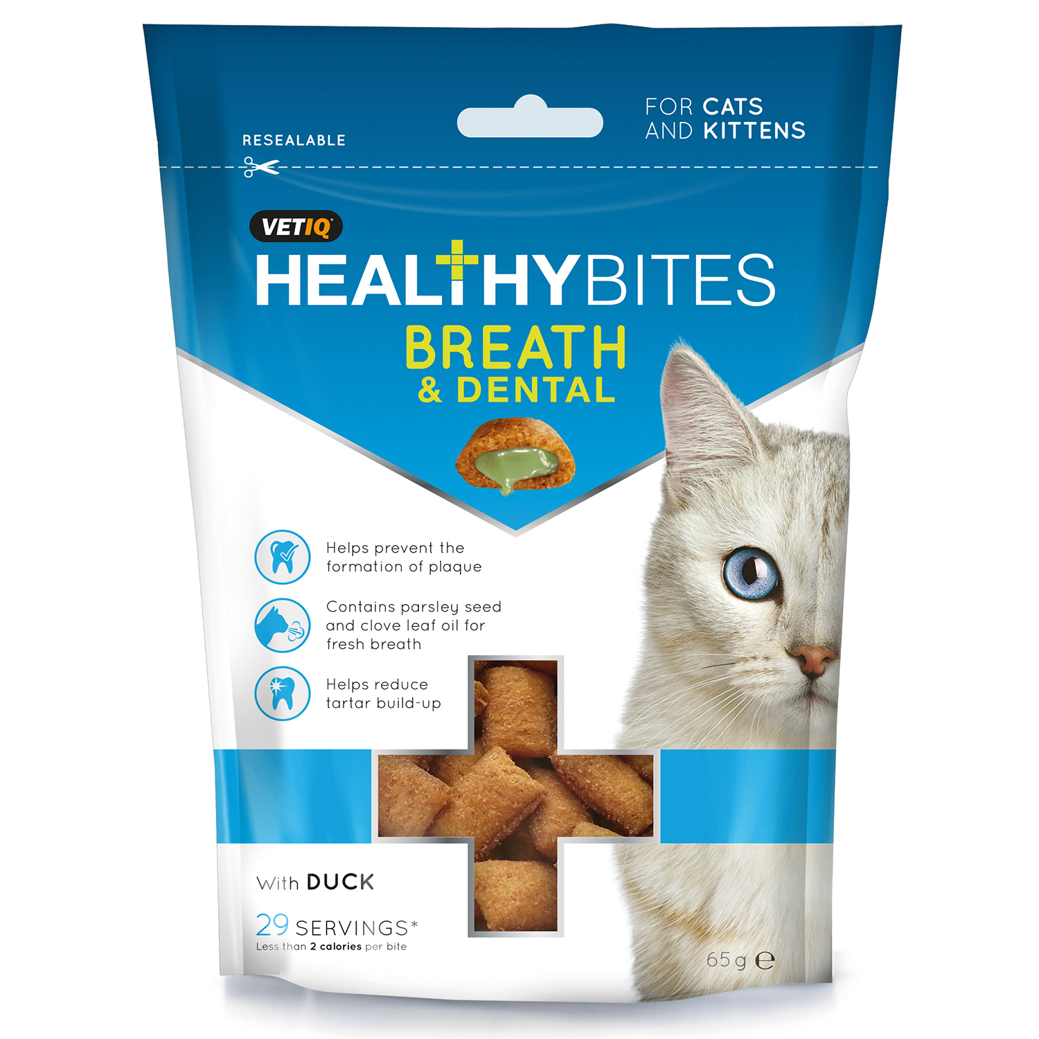 VETIQ HEALTHY BITES BREATH & DENTAL FOR CATS & KITTENS 65 GM 65 GM