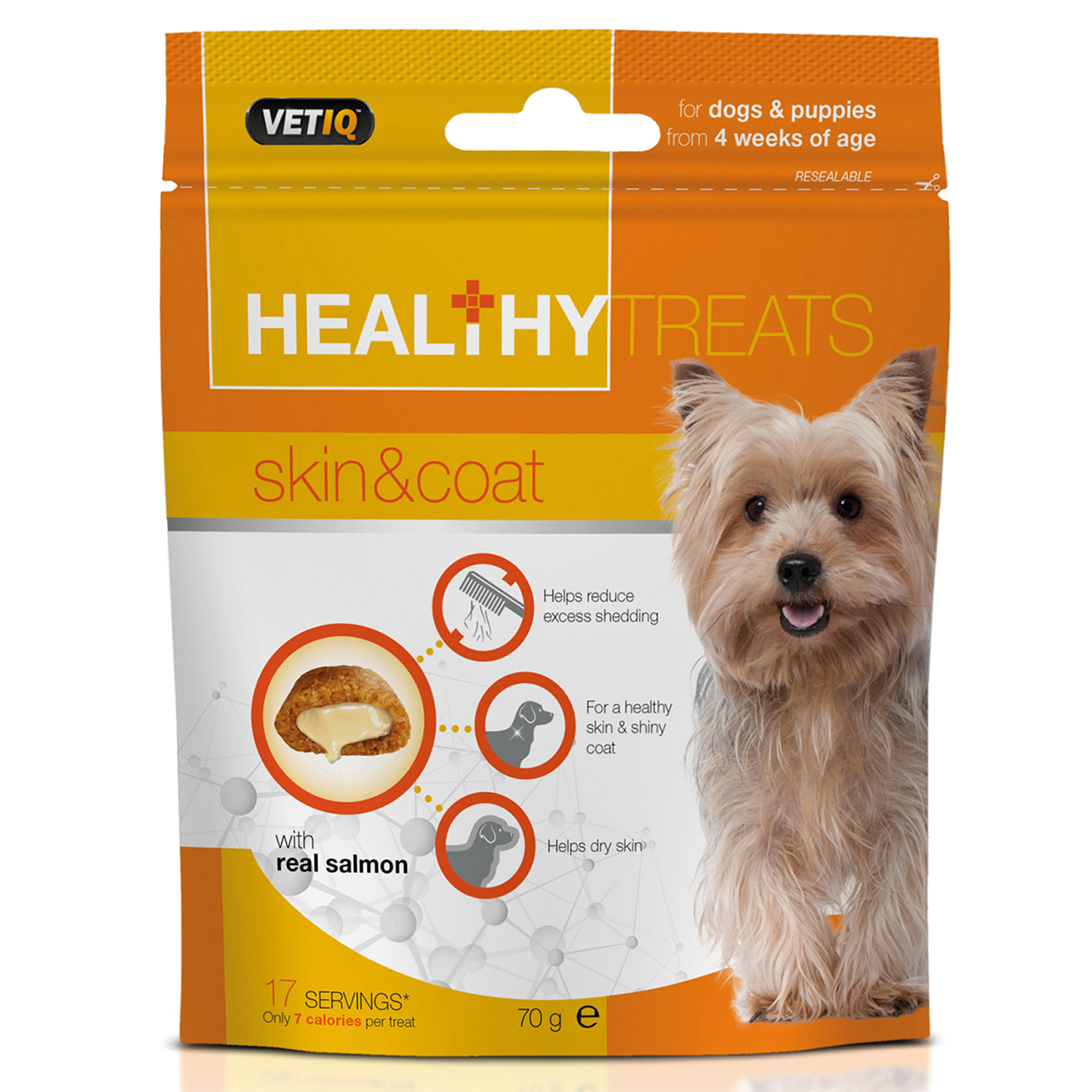 VETIQ HEALTHY TREATS SKIN & COAT FOR DOGS & PUPPIES 70 GM 70 GM