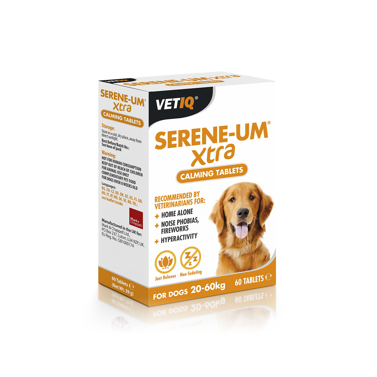 VETIQ SERENE-UM XTRA CALMING TABLETS FOR DOGS 20-60KG 60 PACK 20 - 60 KG X 60 PACK