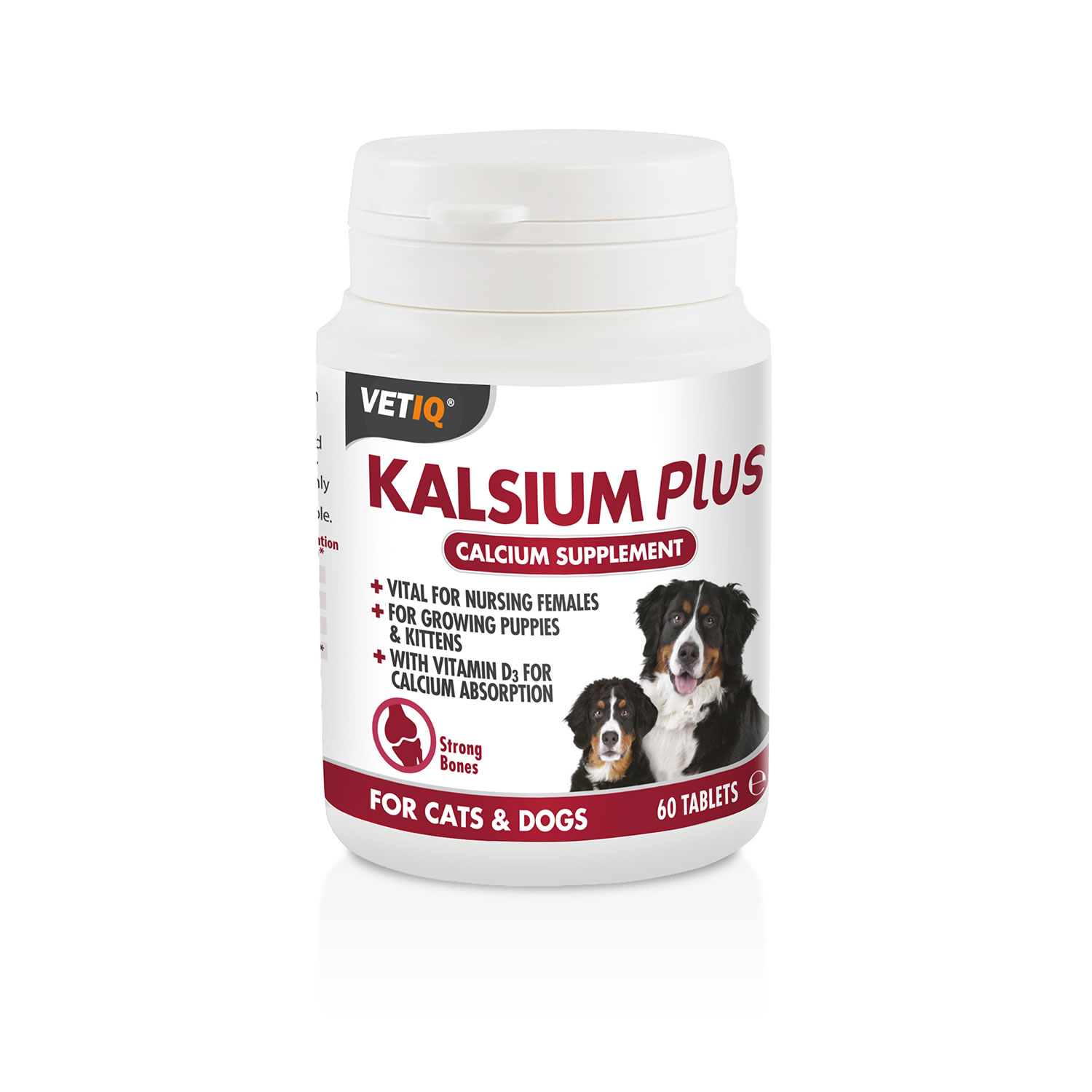 VETIQ KALSIUM PLUS TABLETS FOR CATS & DOGS  60 PACK