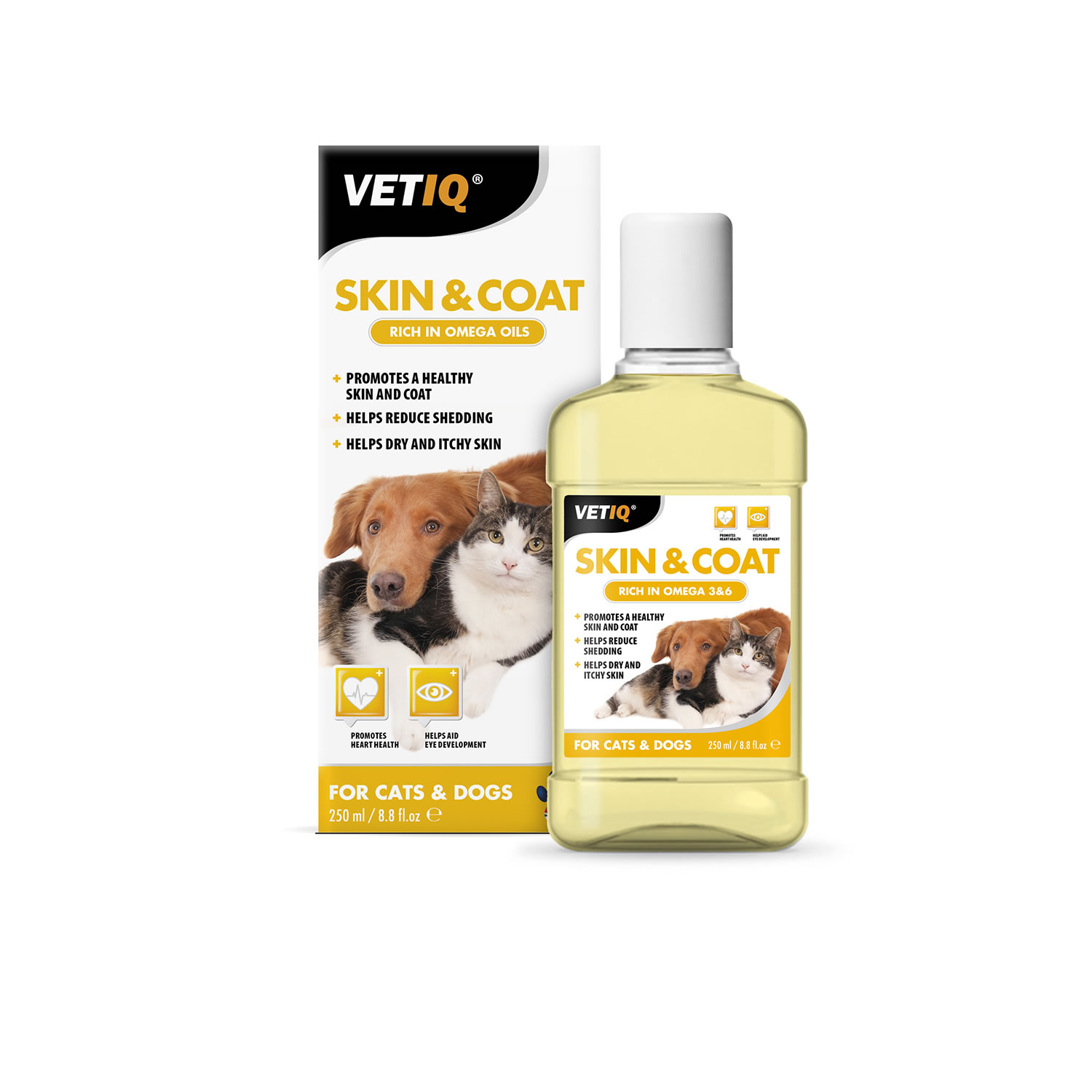 VETIQ SKIN & COAT OIL FOR CATS & DOGS 250 ML
